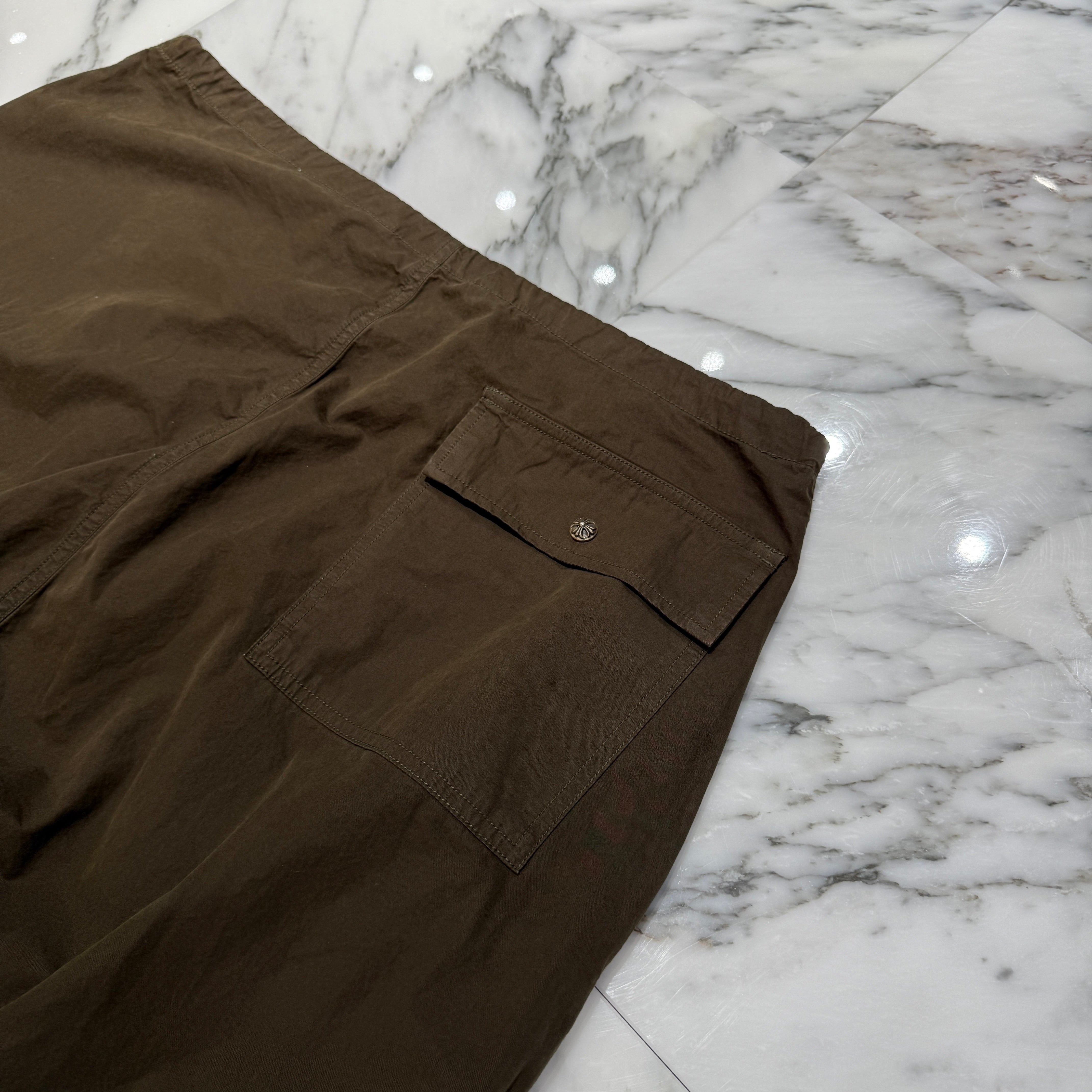 CHROME HEARTS Cross Ball Button Cotton Parachute Pants Size ONE SIZE(66-100) クロムハーツ クロスボールボタン コットンパラシュートパンツ サイズONE SIZE(66-100)