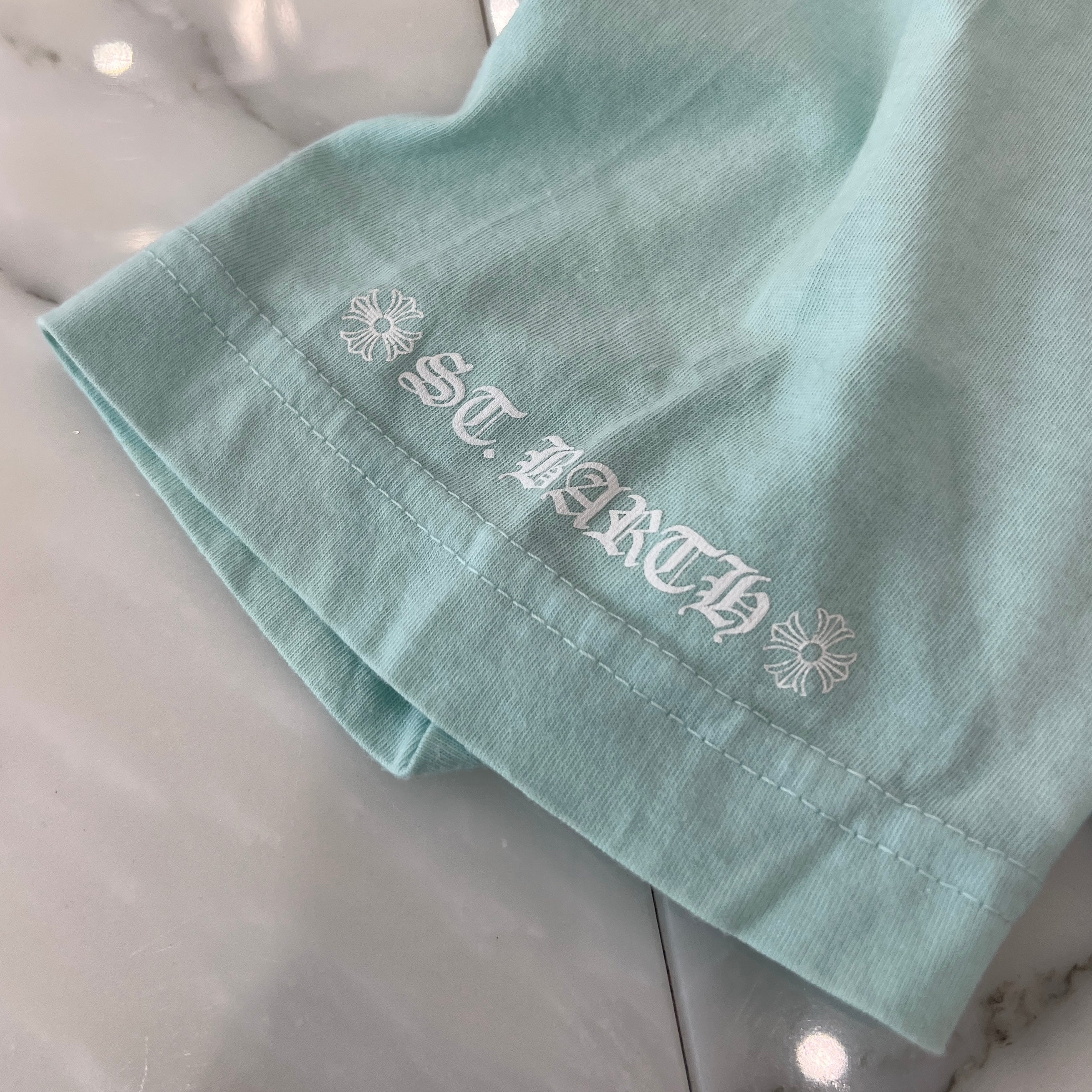 CHROME HEARTS St. Barth Limited Scroll Label Logo Short Sleeve Tee Size L クロムハーツ セントバース限定 スクロールラベルロゴ 半袖 Tシャツ サイズL