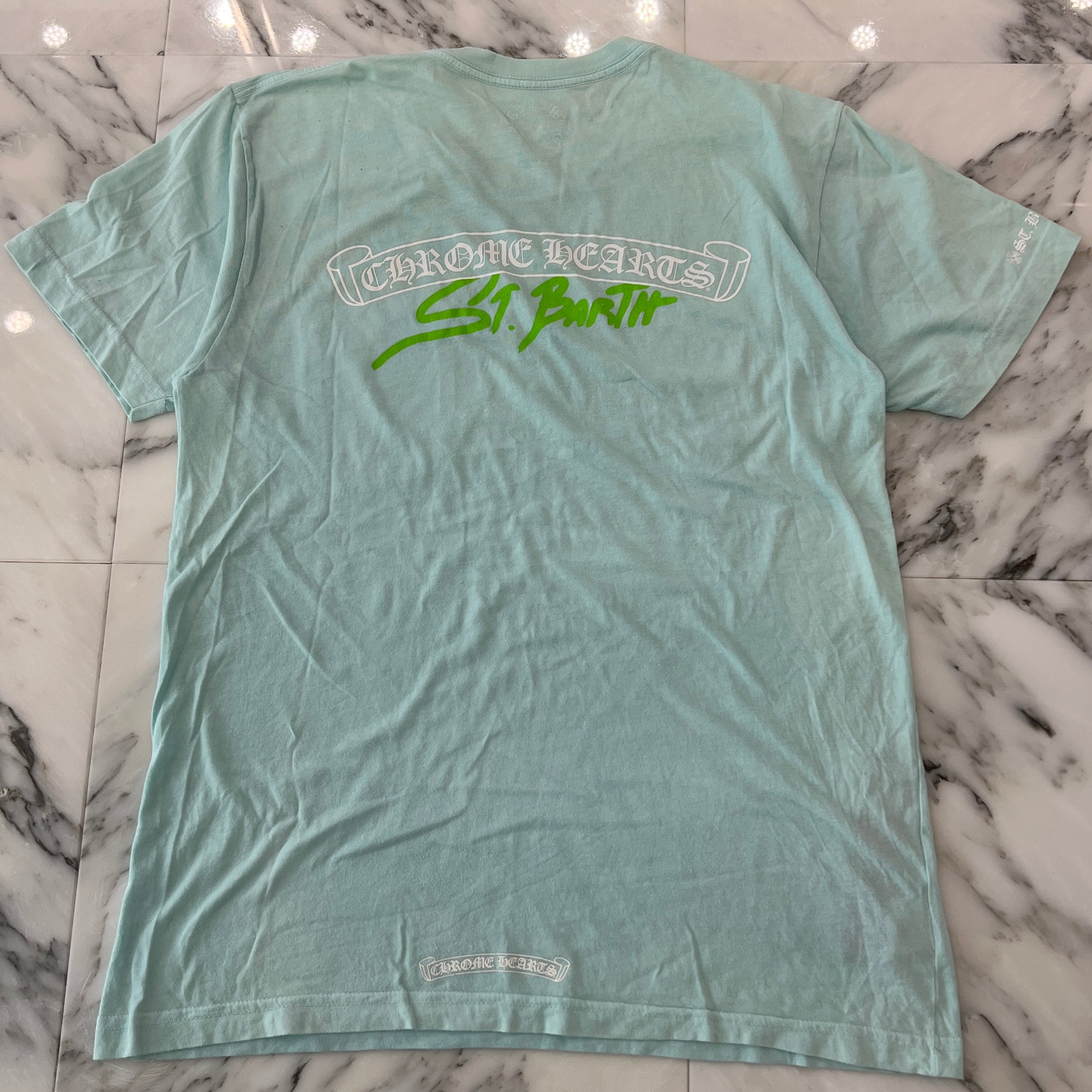 CHROME HEARTS St. Barth Limited Scroll Label Logo Short Sleeve Tee Size L クロムハーツ セントバース限定 スクロールラベルロゴ 半袖 Tシャツ サイズL