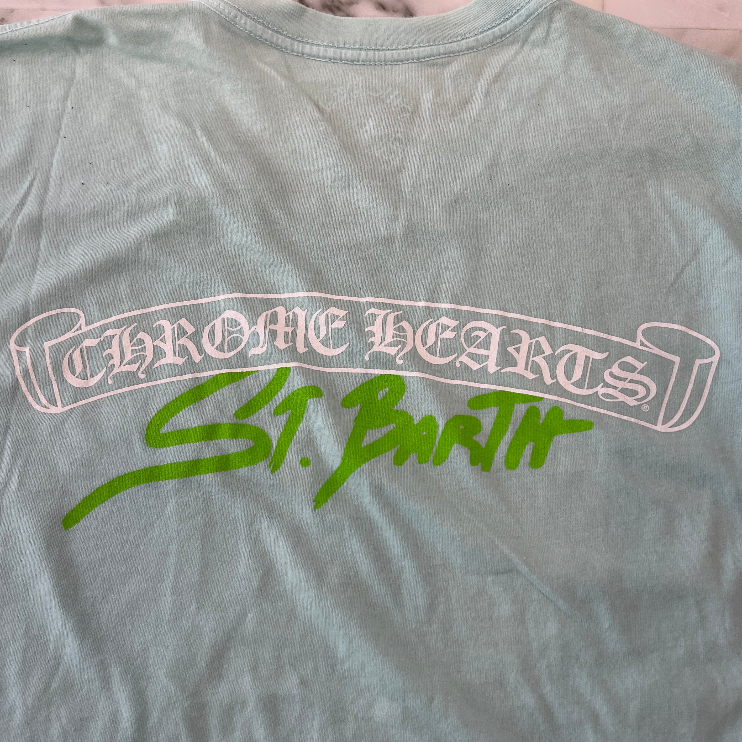 CHROME HEARTS St. Barth Limited Scroll Label Logo Short Sleeve Tee Size L クロムハーツ セントバース限定 スクロールラベルロゴ 半袖 Tシャツ サイズL