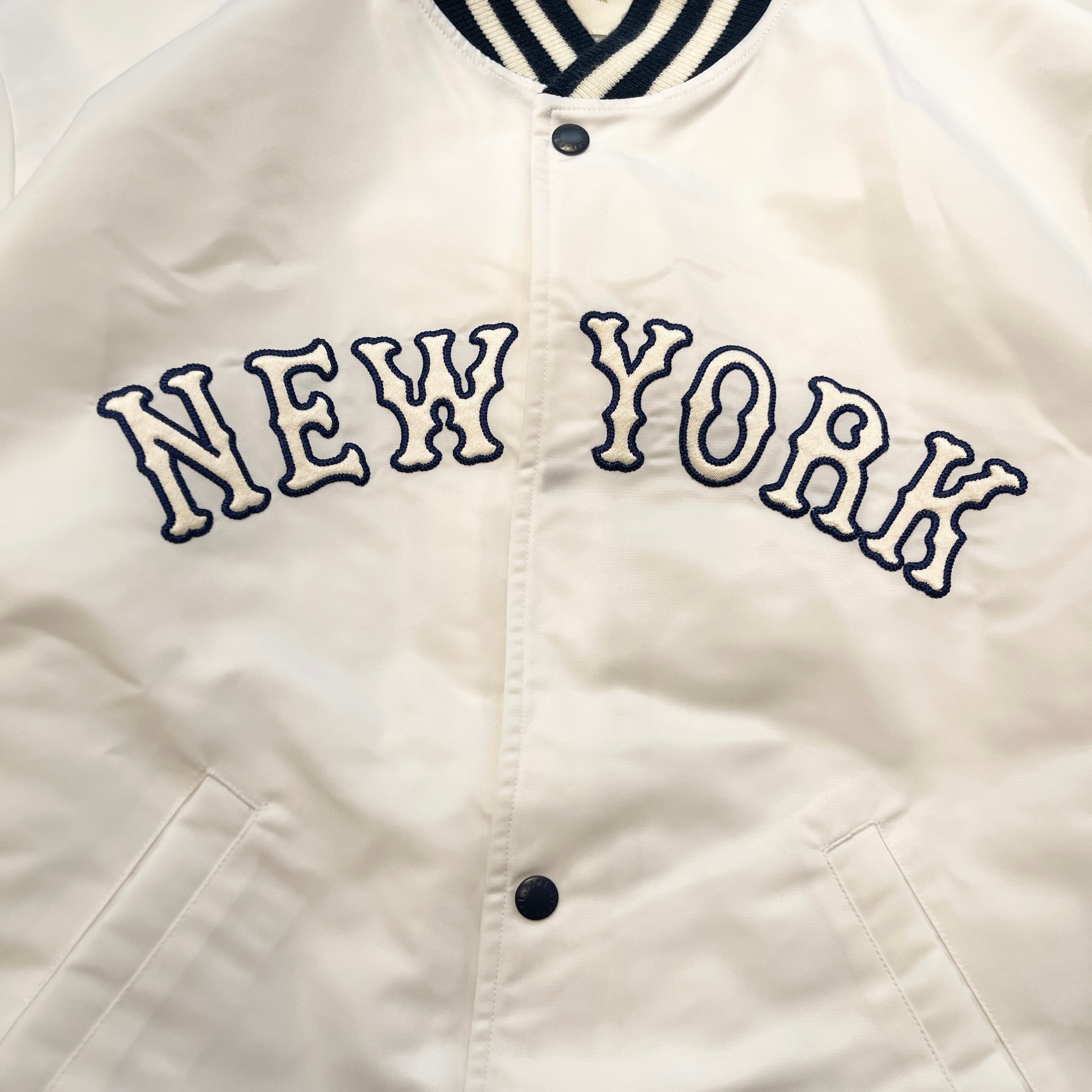 【新品】Aime Leon Dore Yankees Satin Stadium Aime Leon Dore Yankees Satin Stadium Jacket Cream Men's