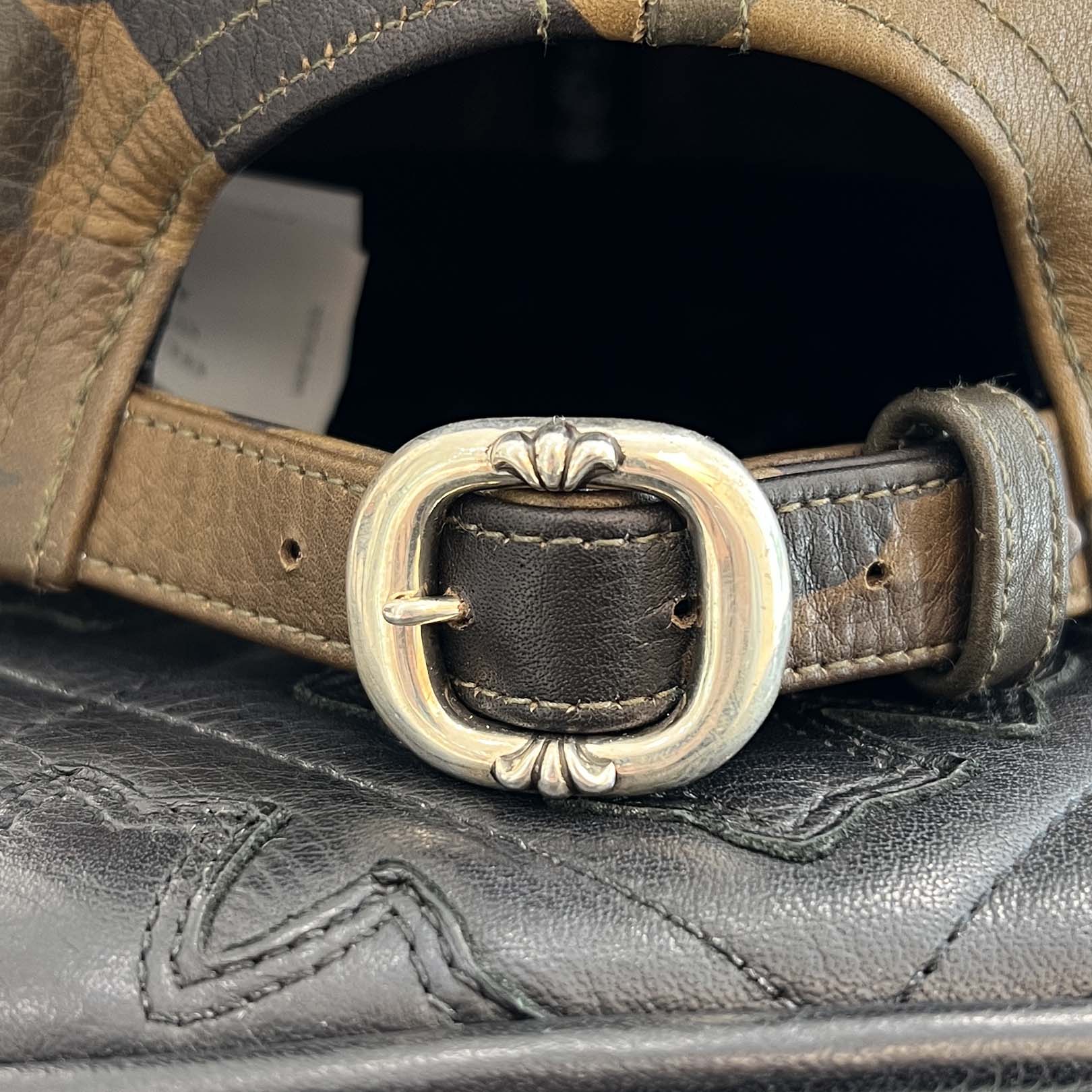 CHROME HEARTS Star Leather Patch Camouflage Leather Trucker Cap Size ONE SIZE (51-61) クロムハーツ スター レザーパッチ カモフラージュ レザートラッカーキャップ サイズONE SIZE (51-61)