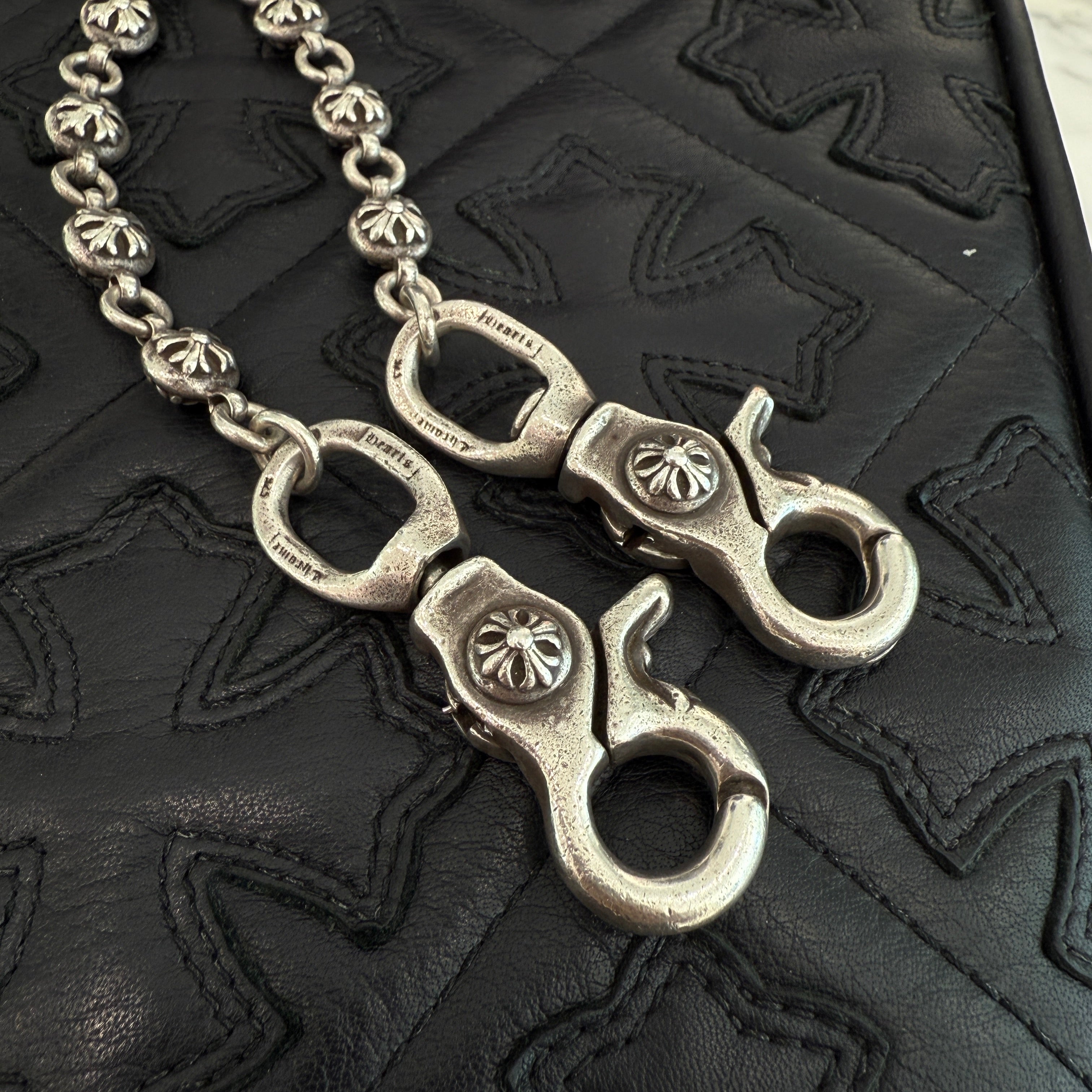 CHROME HEARTS 2CLIP Cross Ball Wallet Chain クロムハーツ 2クリップ クロスボール ウォレットチェーン