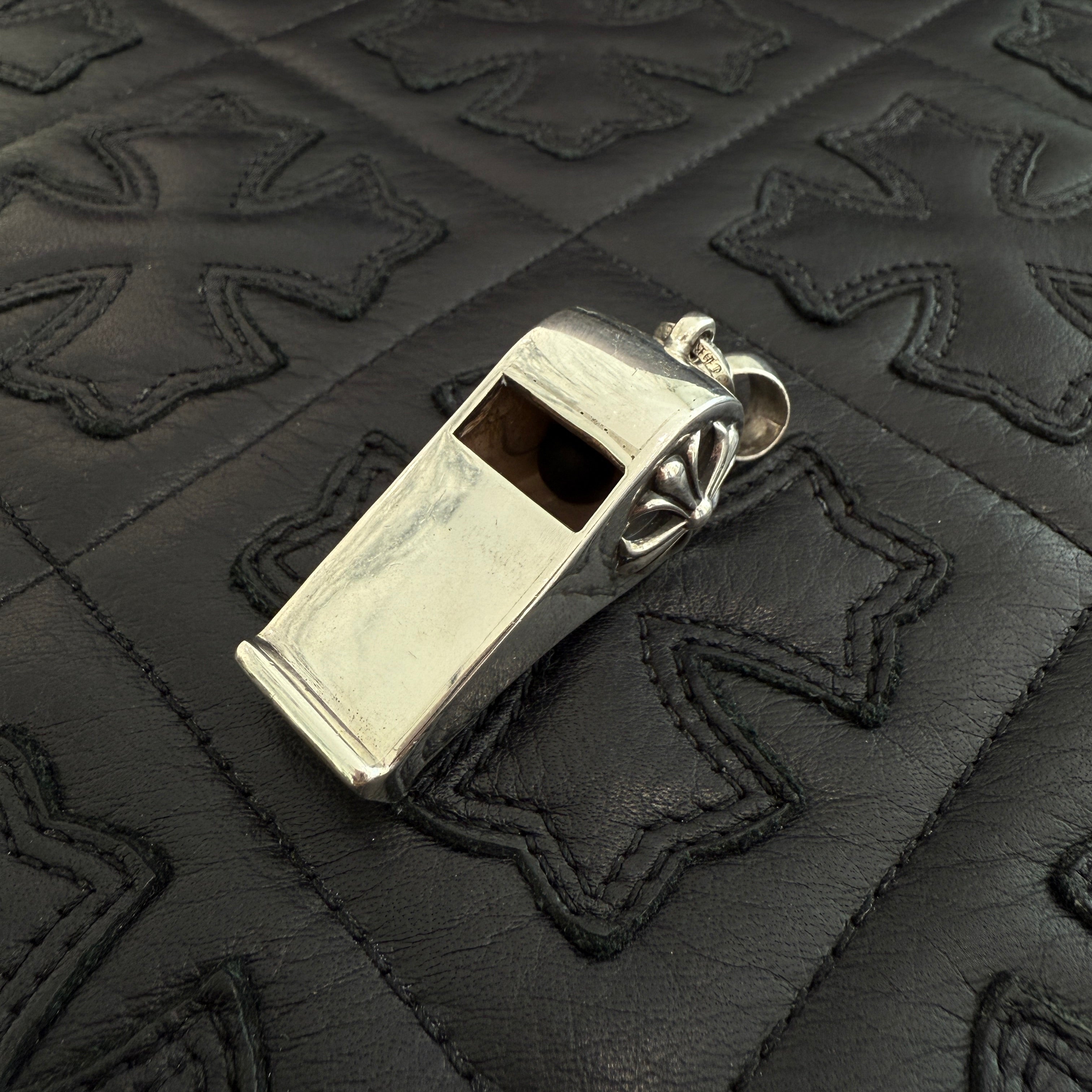 CHROME HEARTS CH Plus Large Whistle With Bail Ball Chain Pendant Top クロムハーツ CHプラス ラージ ホイッスル ウィズベイル ボールチェーン ペンダントトップ シルバー925