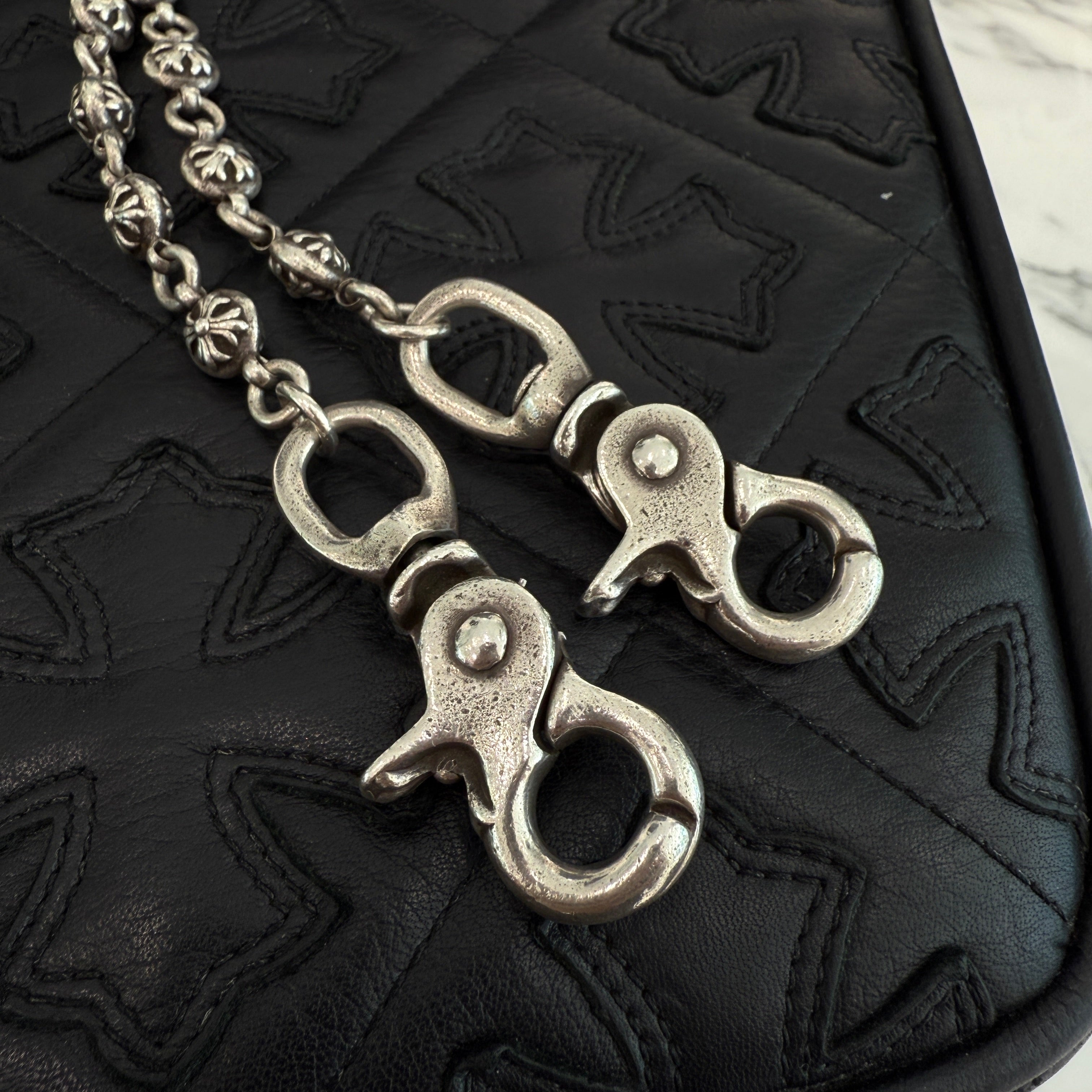 CHROME HEARTS 2CLIP Cross Ball Wallet Chain クロムハーツ 2クリップ クロスボール ウォレットチェーン