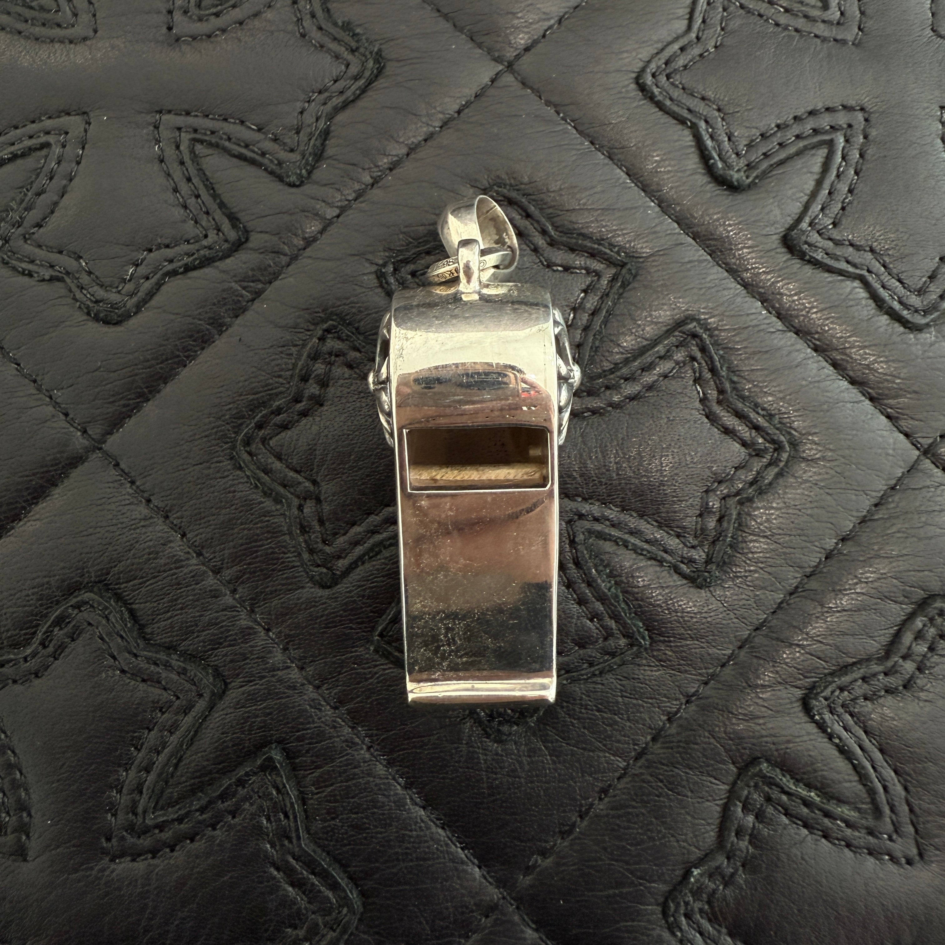 CHROME HEARTS CH Plus Large Whistle With Bail Ball Chain Pendant Top クロムハーツ CHプラス ラージ ホイッスル ウィズベイル ボールチェーン ペンダントトップ シルバー925