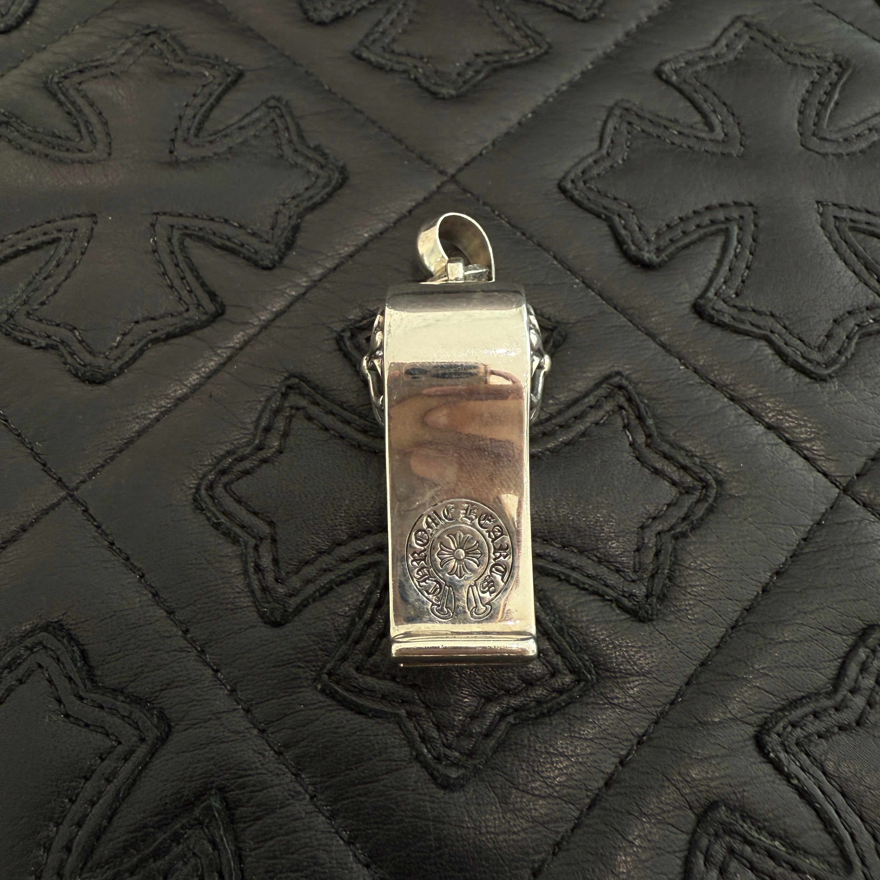 CHROME HEARTS CH Plus Large Whistle With Bail Ball Chain Pendant Top クロムハーツ CHプラス ラージ ホイッスル ウィズベイル ボールチェーン ペンダントトップ シルバー925