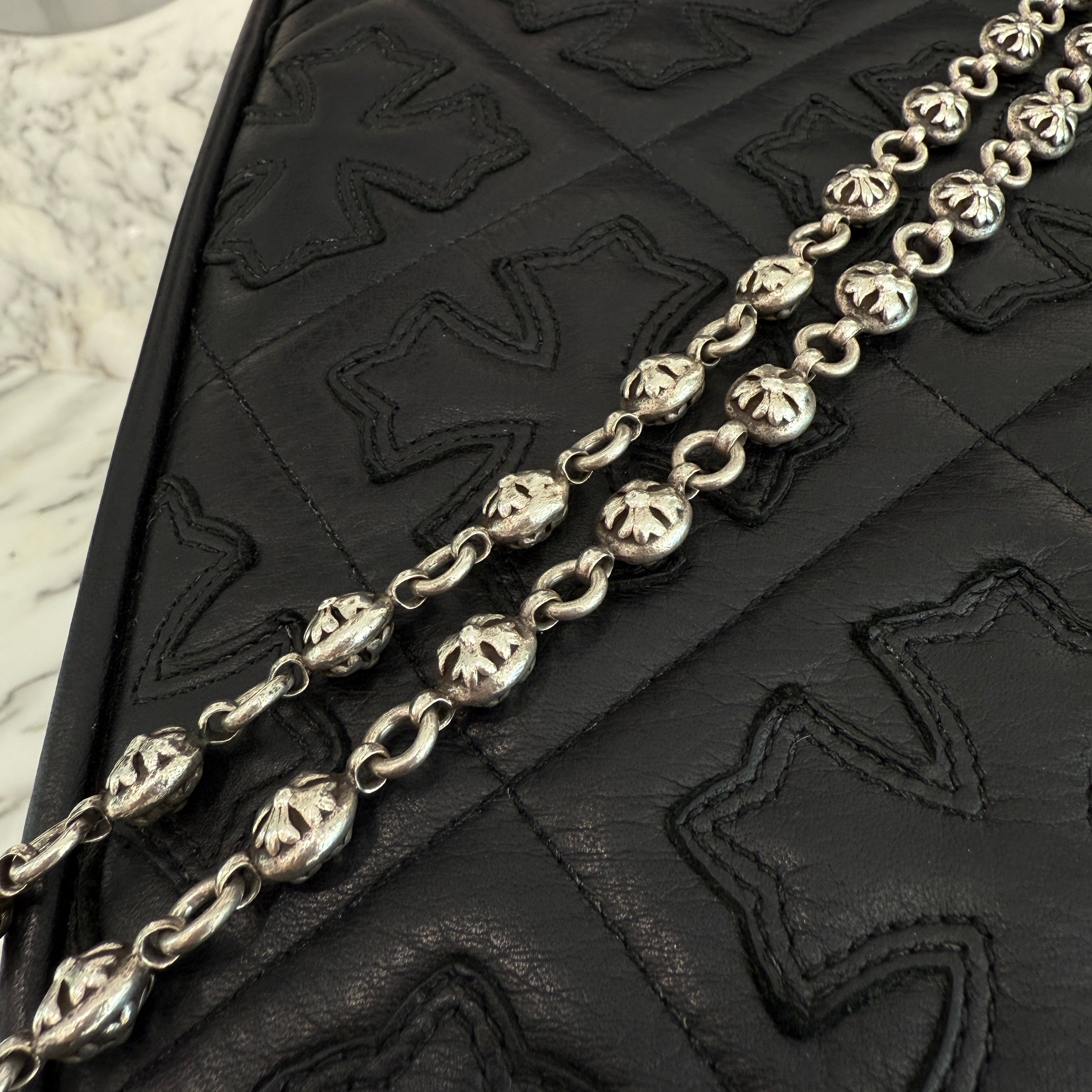 CHROME HEARTS 2CLIP Cross Ball Wallet Chain クロムハーツ 2