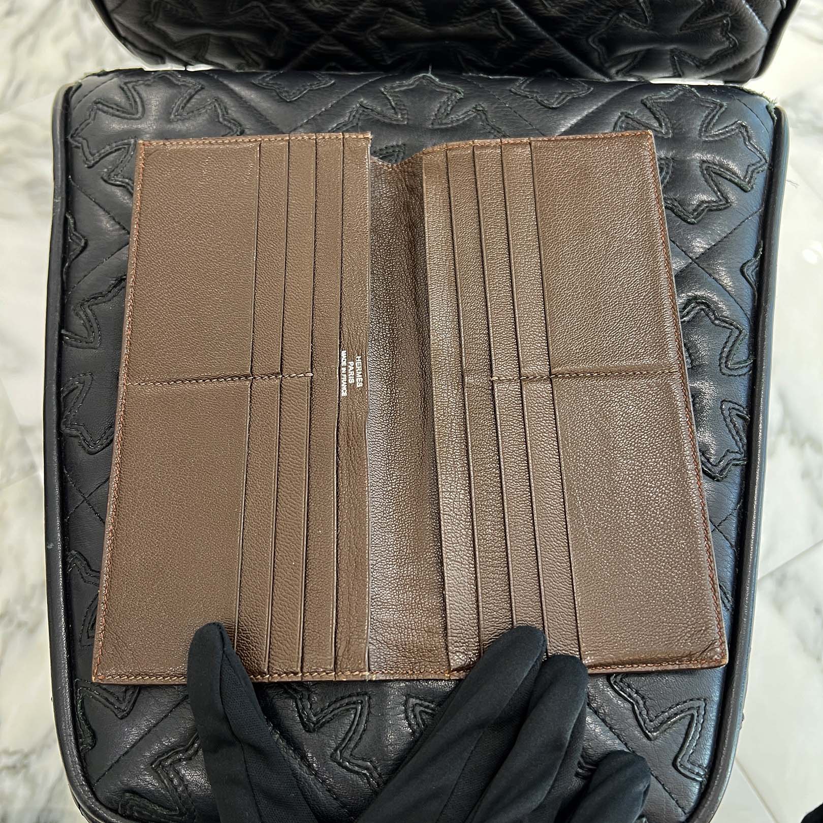 HERMES MC2 Fleming Crocodile Alligator Leather Wallet □L刻印