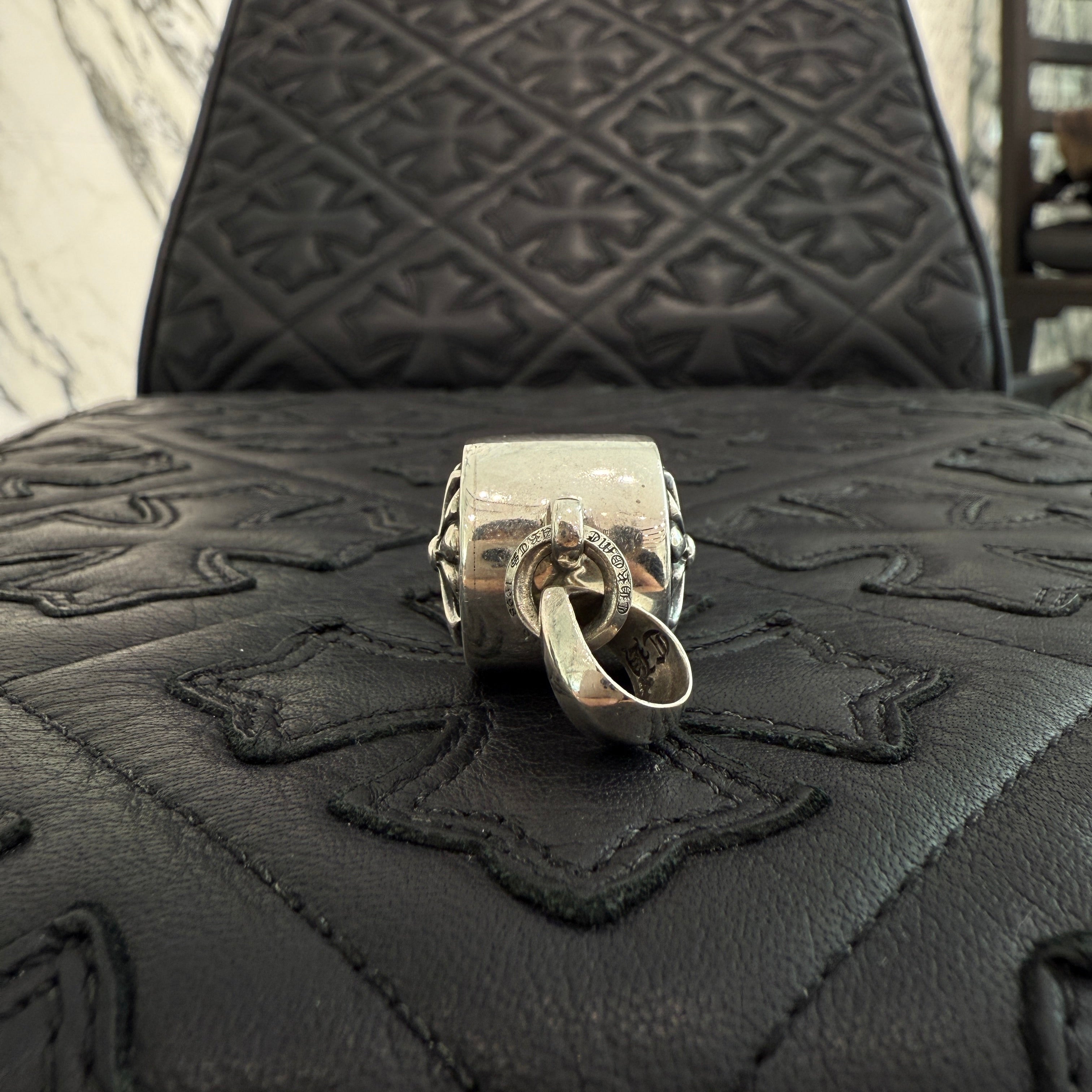 CHROME HEARTS CH Plus Large Whistle With Bail Ball Chain Pendant Top クロムハーツ CHプラス ラージ ホイッスル ウィズベイル ボールチェーン ペンダントトップ シルバー925