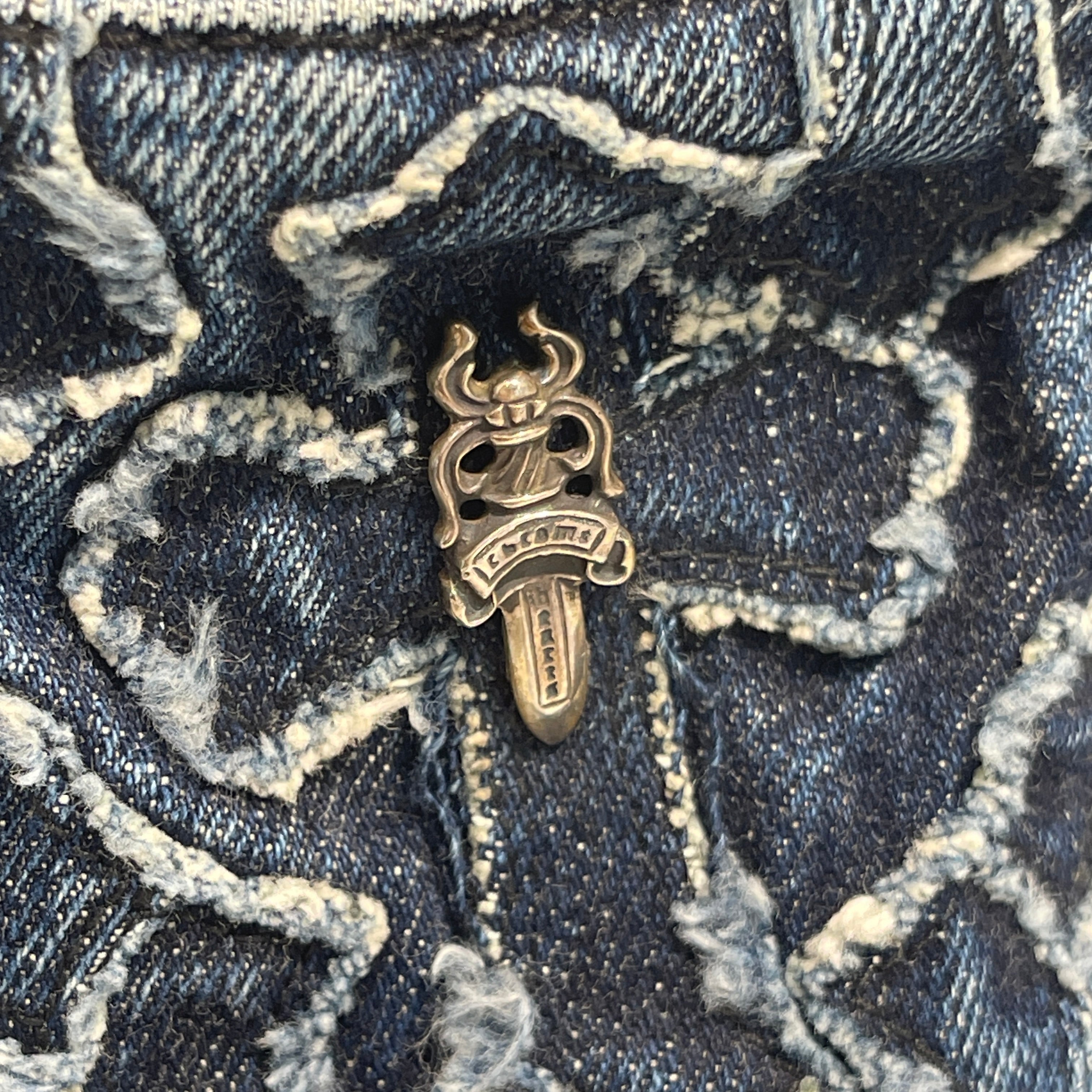 CHROME HEARTS Dagger Cross Patch Denim Bucket Hat Size M(58.5cm) クロムハーツ ダガークロスパッチ デニム バケットハット サイズM(58.5cm)