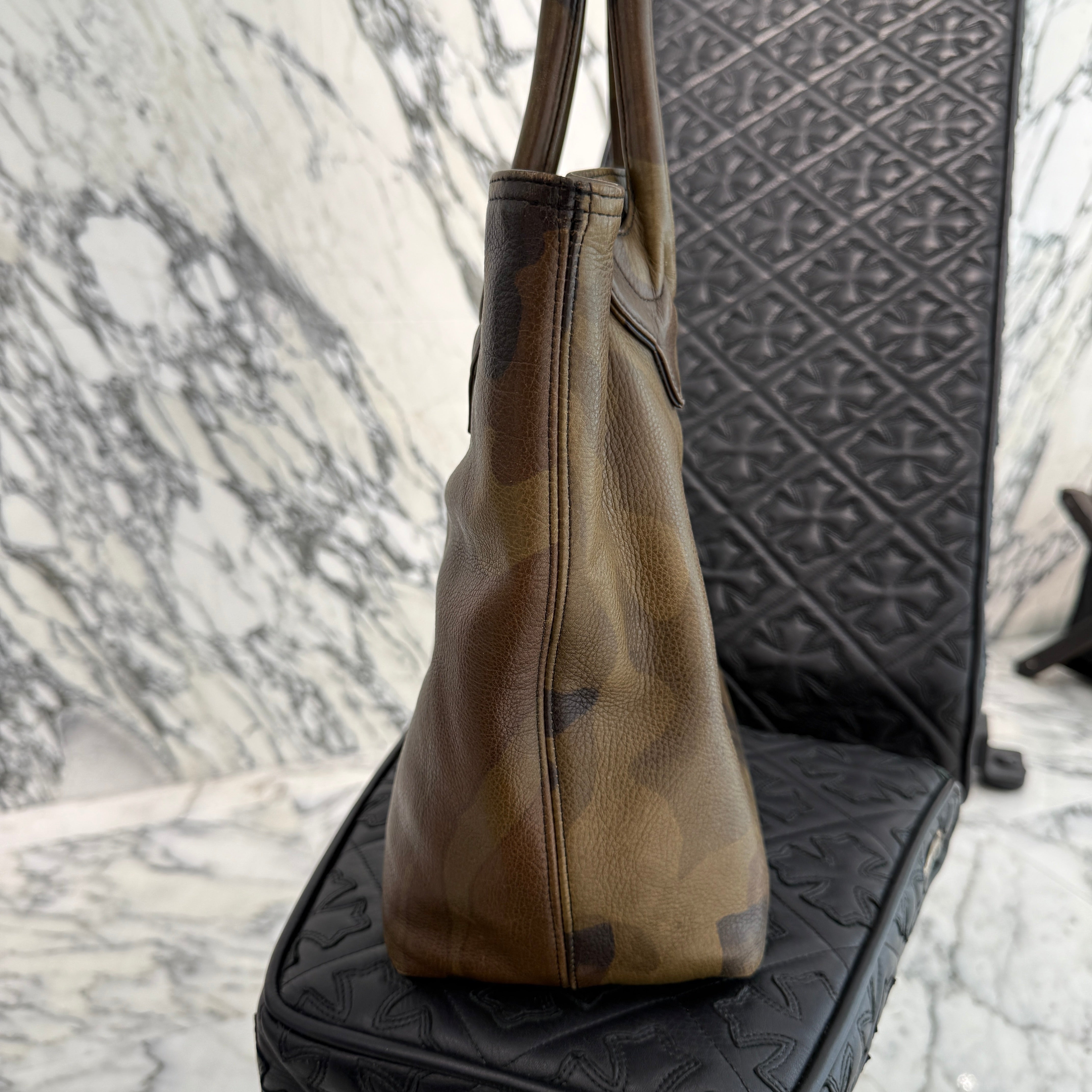 CHROME HEARTS Camouflage 1 Cross Leather Patch FS Tote Bag クロムハーツ カモフラージュ 1クロス レザーパッチ FS トートバッグ