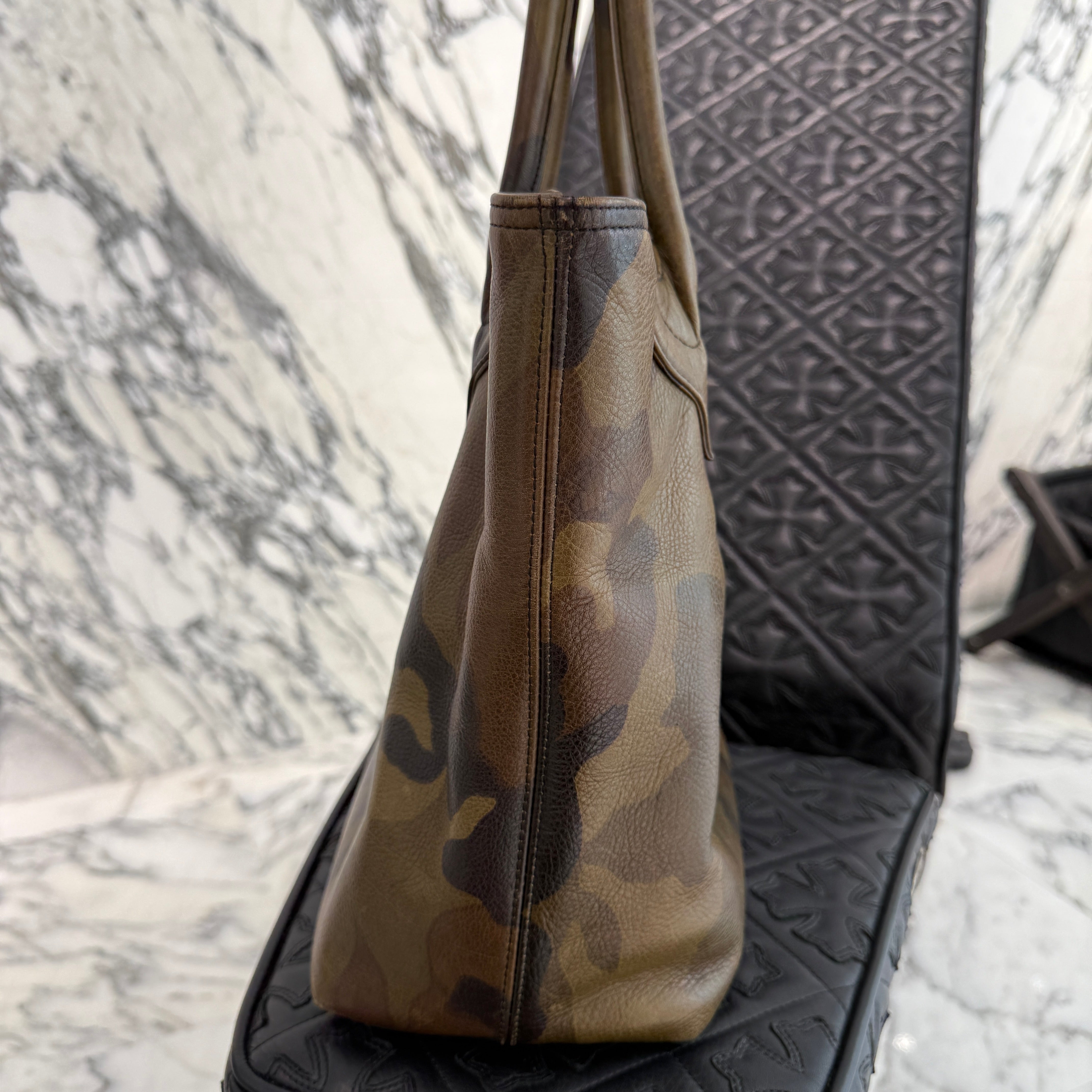 CHROME HEARTS Camouflage 1 Cross Leather Patch FS Tote Bag クロムハーツ カモフラージュ 1クロス レザーパッチ FS トートバッグ