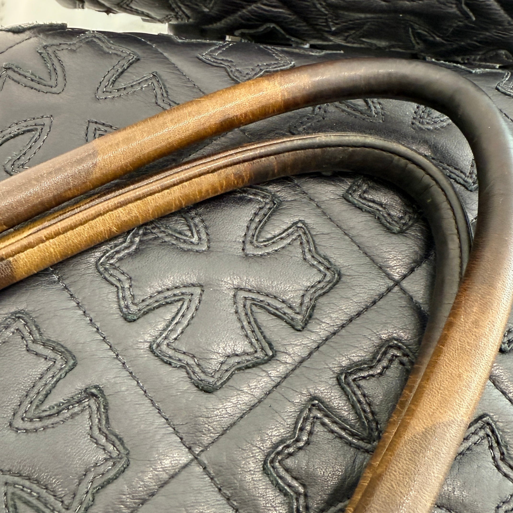 CHROME HEARTS Camouflage 1 Cross Leather Patch FS Tote Bag クロムハーツ カモフラージュ 1クロス レザーパッチ FS トートバッグ