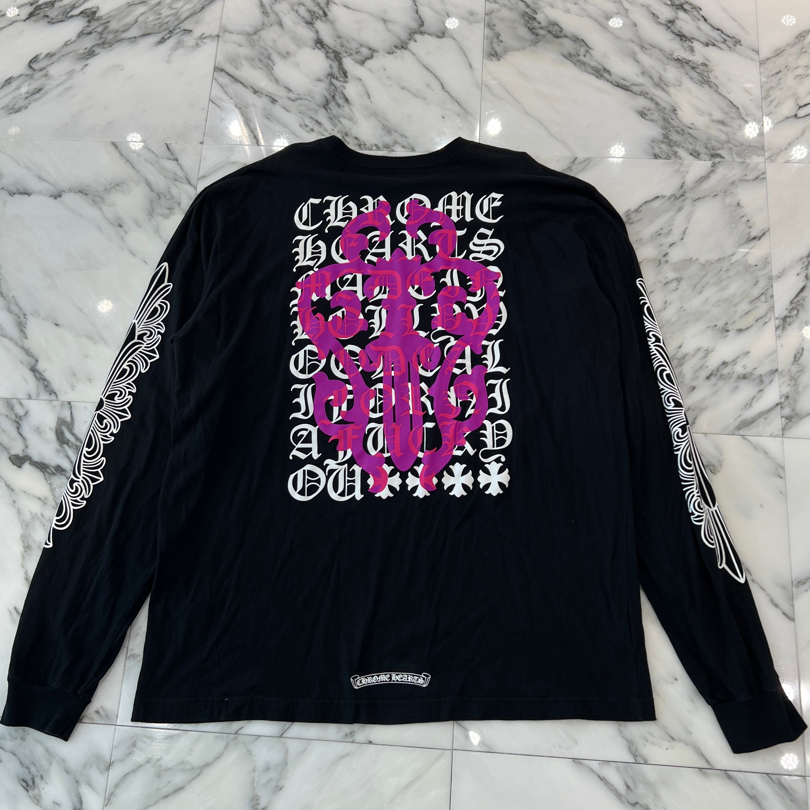 CHROME HEARTS Dagger Eye Chart Long Sleeve Tee Size XXL クロム