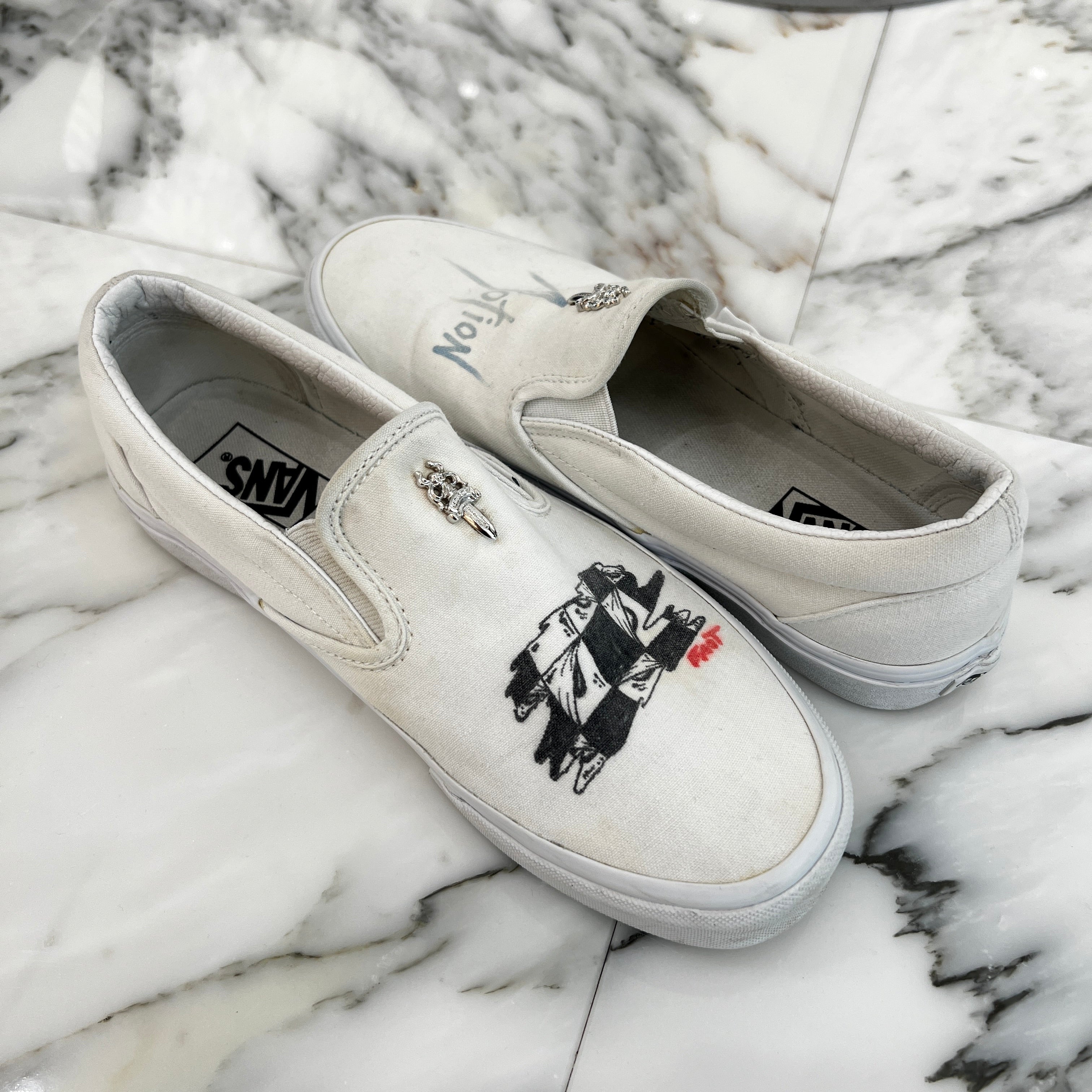 CHROME HEARTS × VANS MATTY BOY MOTION Custom Slip On Size 27.0cm クロムハーツ×バンズ マティボーイ モーション カスタム スリッポン サイズ27.0cm