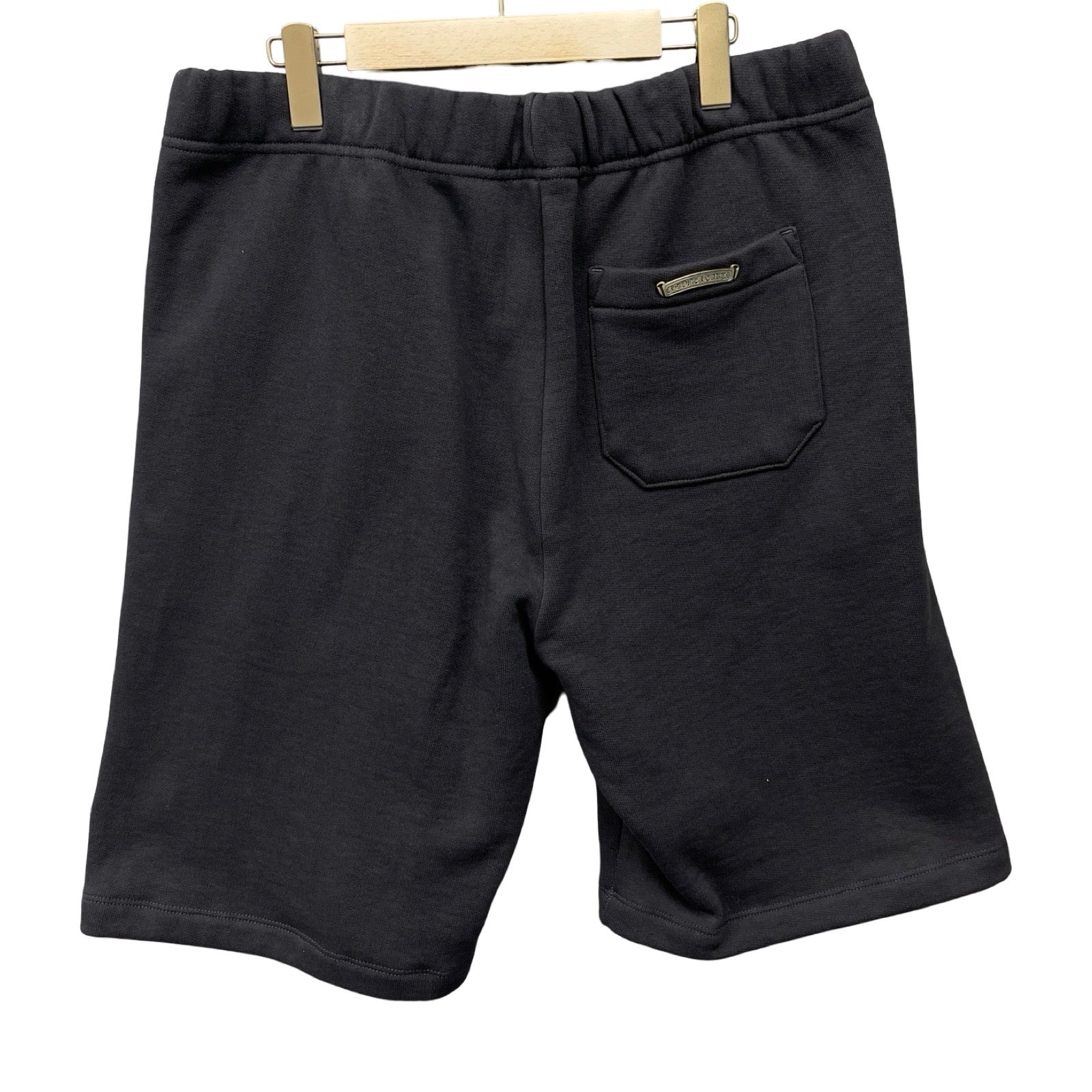 CHROME HEARTS GRP Y NOT 3Cemetery Cross Patch Sweat Shorts Size L