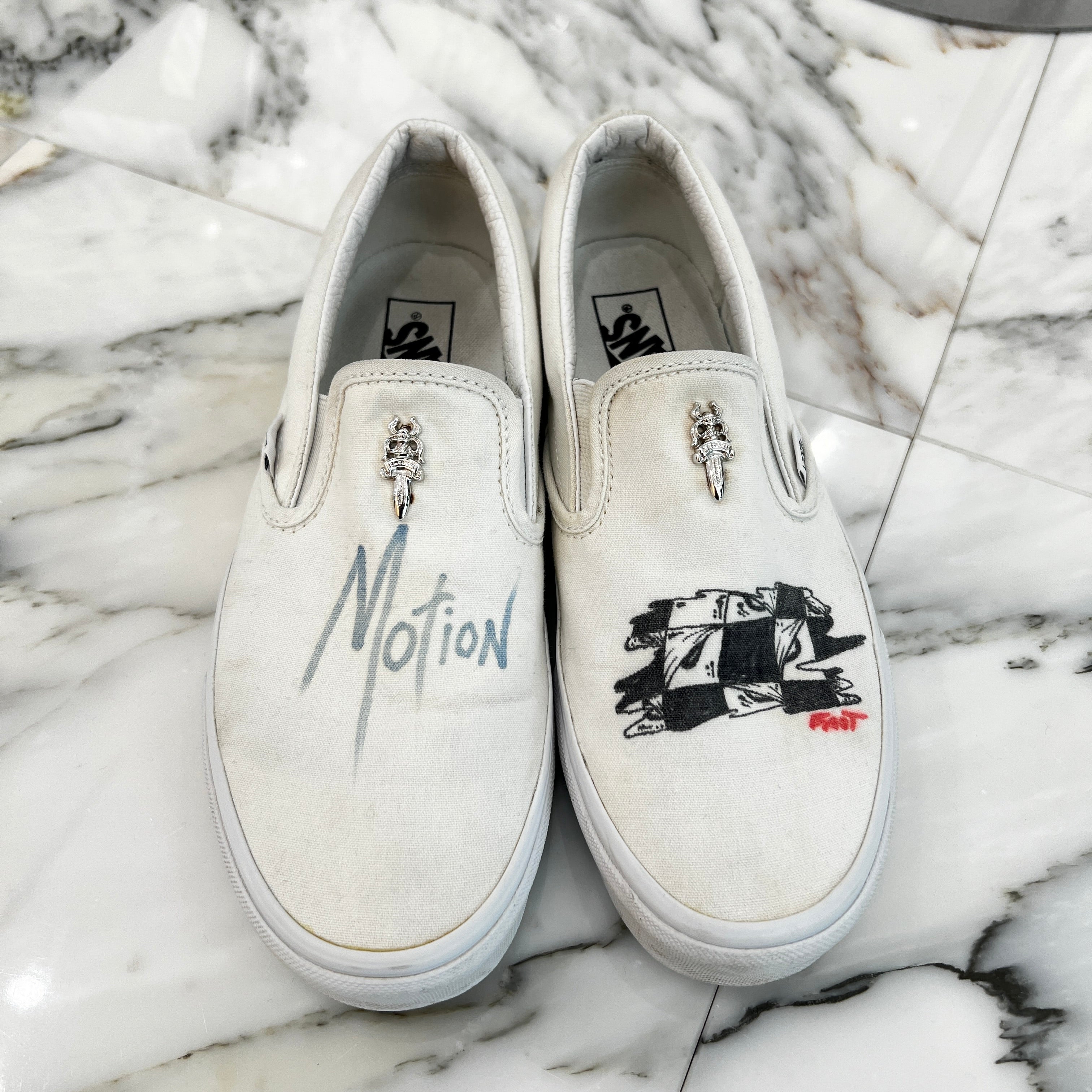 CHROME HEARTS × VANS MATTY BOY MOTION Custom Slip On Size 27.0cm クロムハーツ×バンズ マティボーイ モーション カスタム スリッポン サイズ27.0cm