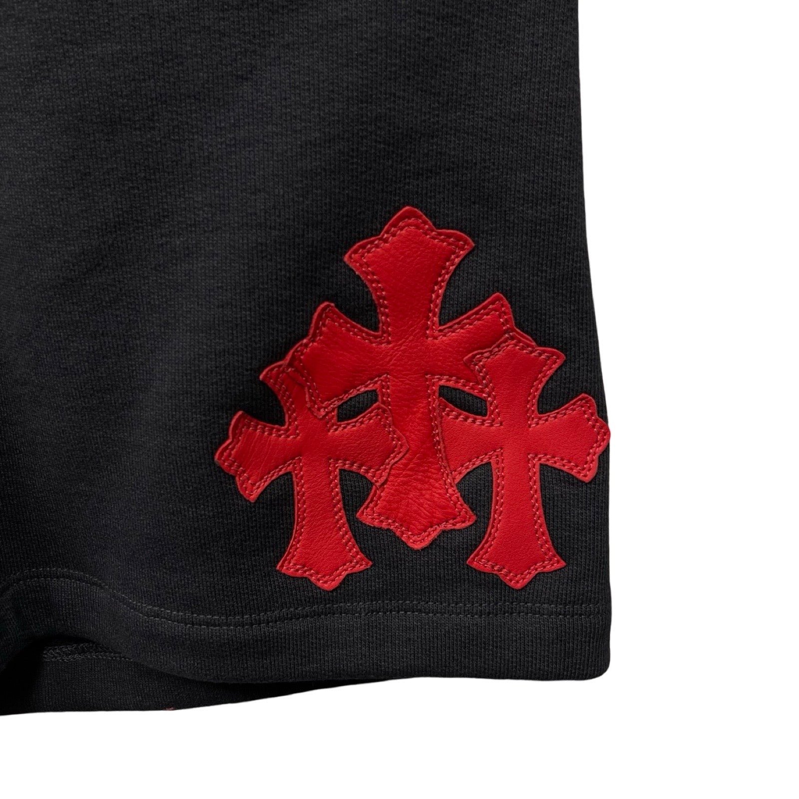 CHROME HEARTS GRP Y NOT 3Cemetery Cross Patch Sweat Shorts Size L