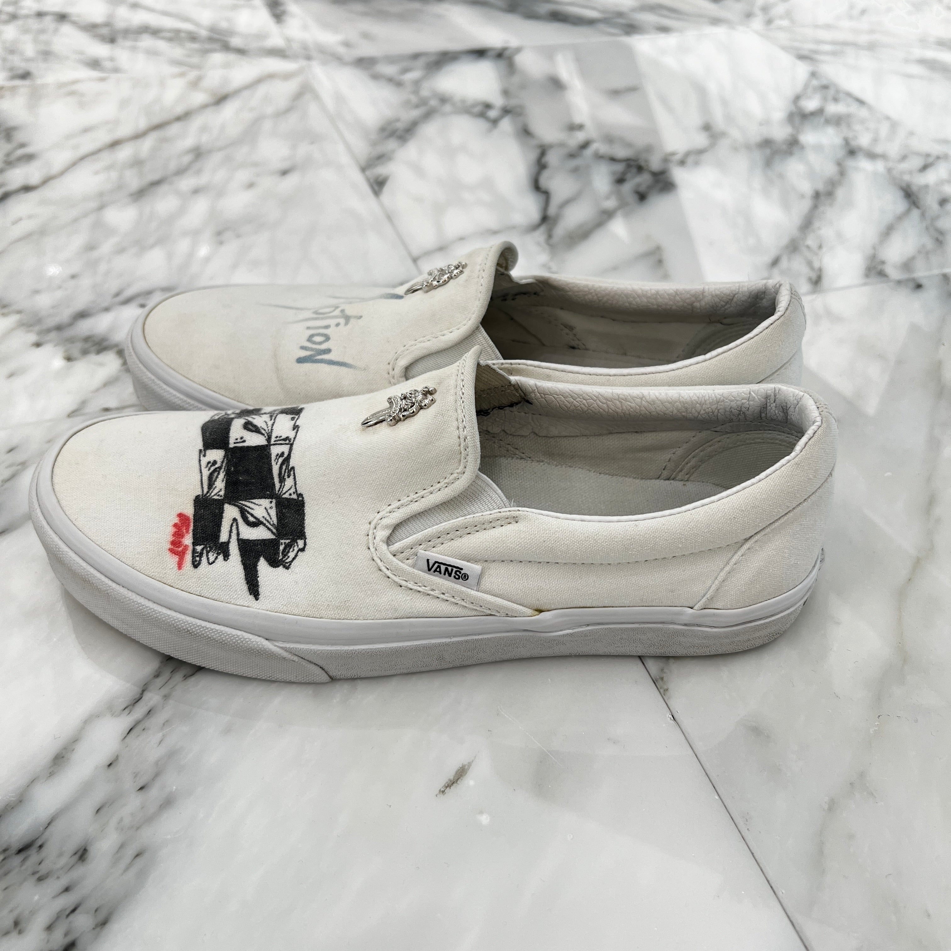 CHROME HEARTS × VANS MATTY BOY MOTION Custom Slip On Size 27.0cm クロムハーツ×バンズ マティボーイ モーション カスタム スリッポン サイズ27.0cm