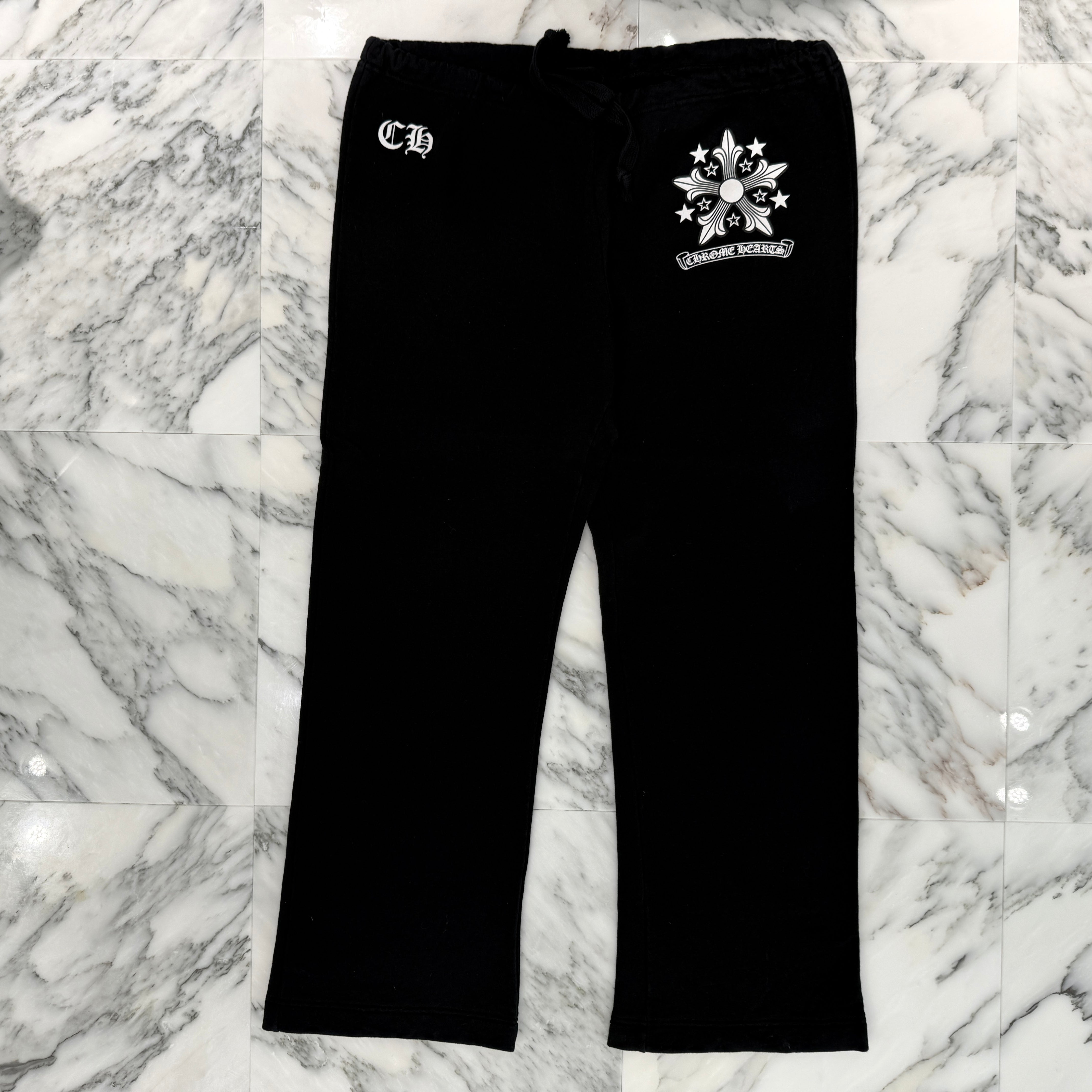 CHROME HEARTS Star CH Cross Print Sweat Long Pants Size XXL