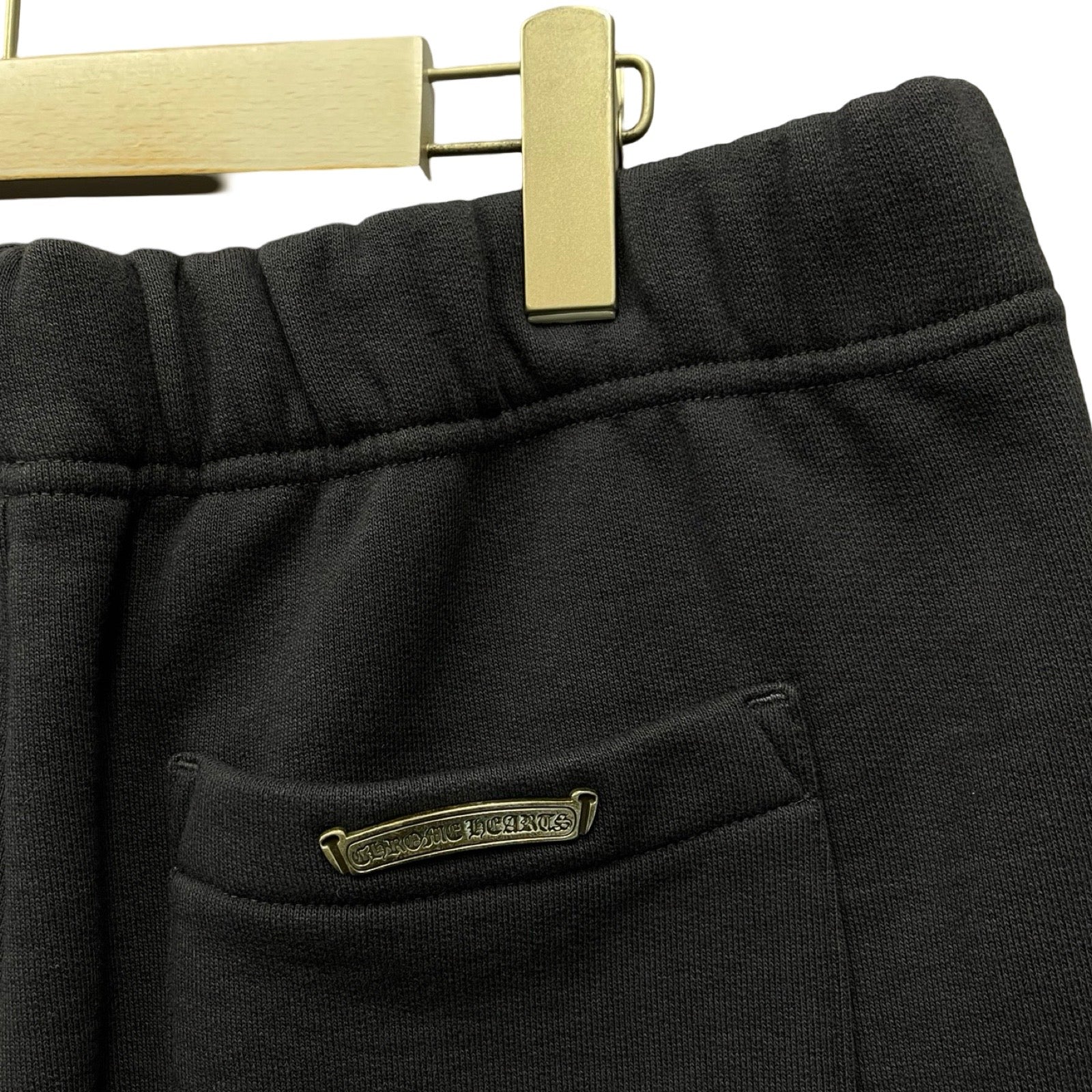 CHROME HEARTS GRP Y NOT 3Cemetery Cross Patch Sweat Shorts Size L