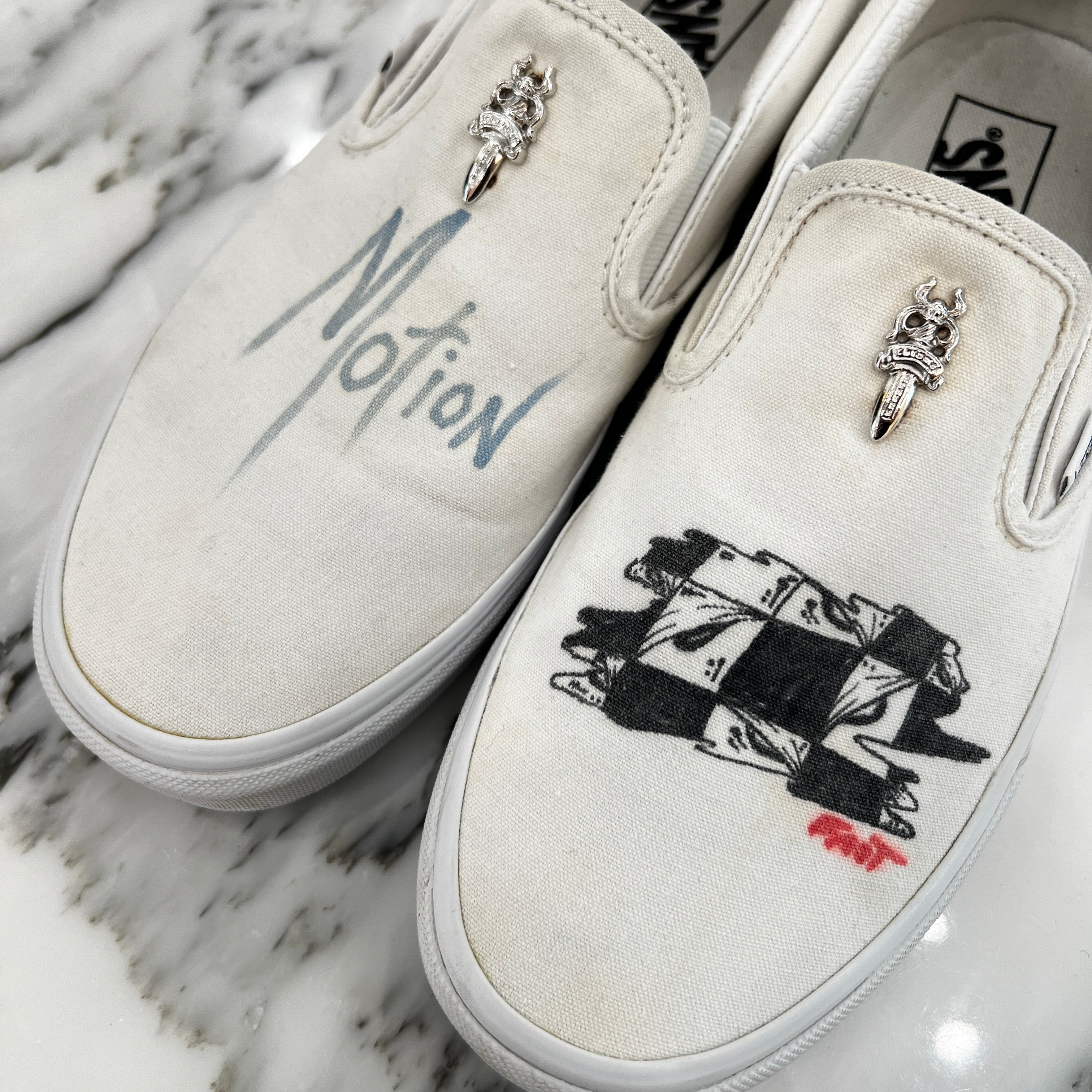 CHROME HEARTS × VANS MATTY BOY MOTION Custom Slip On Size 27.0cm