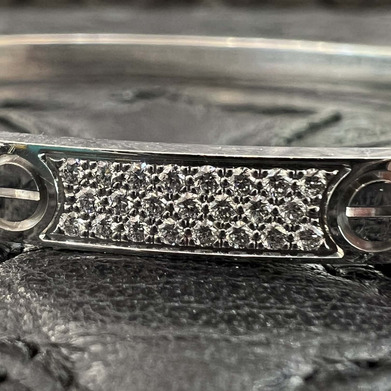 Cartier Love Bracelet Small Model Pave Diamond Size 19 カルティエ ラブブレスレット スモールモデル パヴェダイヤモンド サイズ19