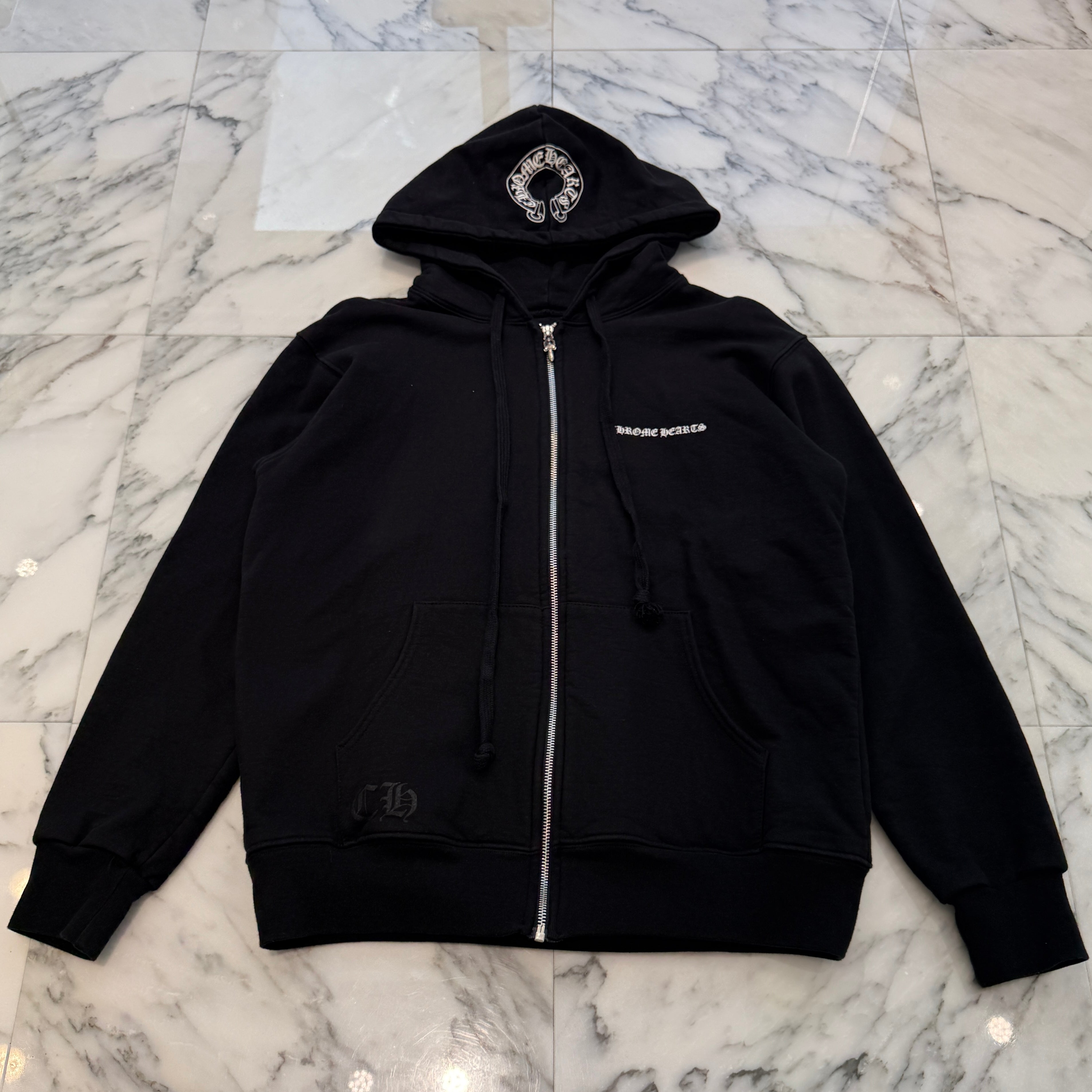 CHROME HEARTS Malibu Limited CH Plus Thermal Zip Up Hoodie Size M クロムハーツ マリブ限定 CHプラス サーマル ジップアップフーディ サイズM