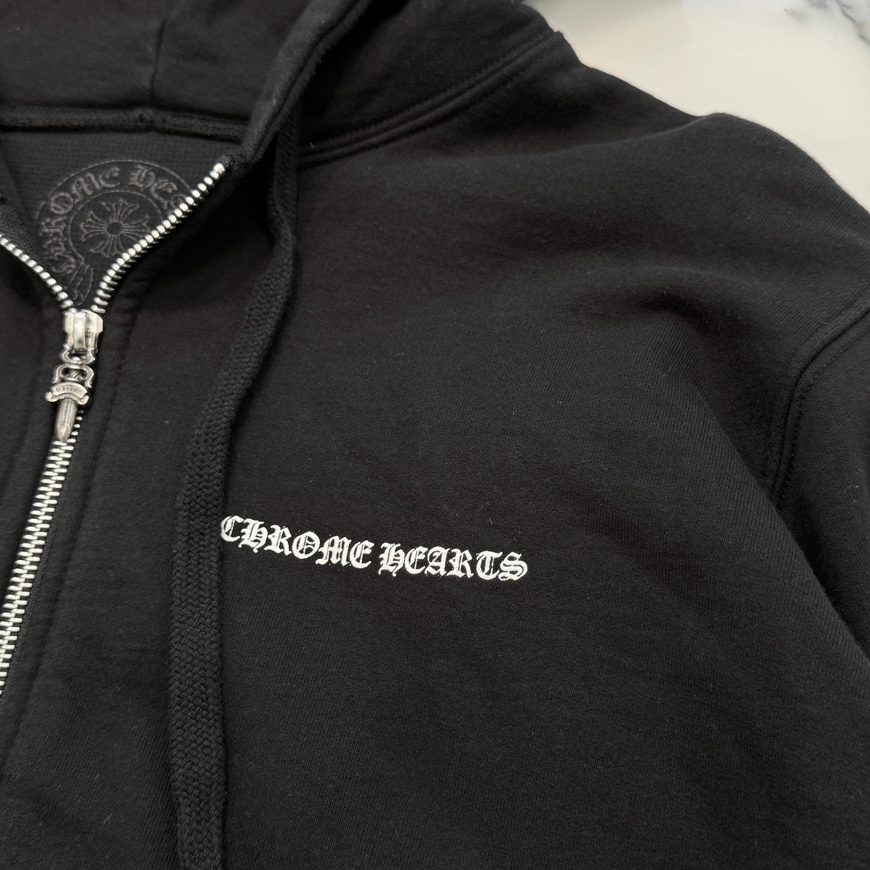 CHROME HEARTS Malibu Limited CH Plus Thermal Zip Up Hoodie Size M クロムハーツ マリブ限定 CHプラス サーマル ジップアップフーディ サイズM