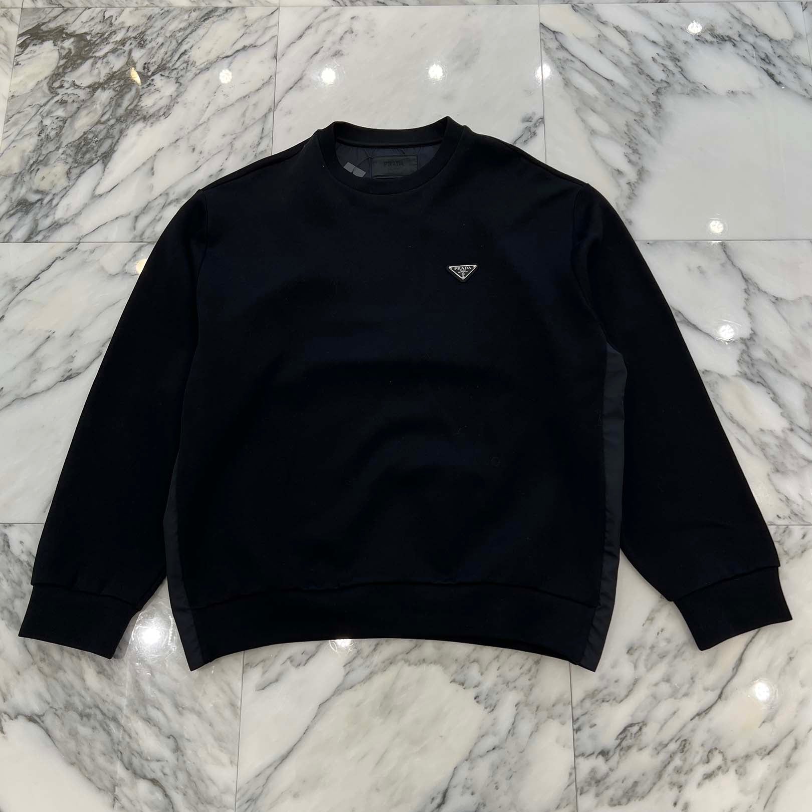 PRADA 2022AW Triangle Logo Technical Cotton Sweratshirt Size S プラダ トライアングルロゴ テクニカルコットン スウェットシャツ サイズS