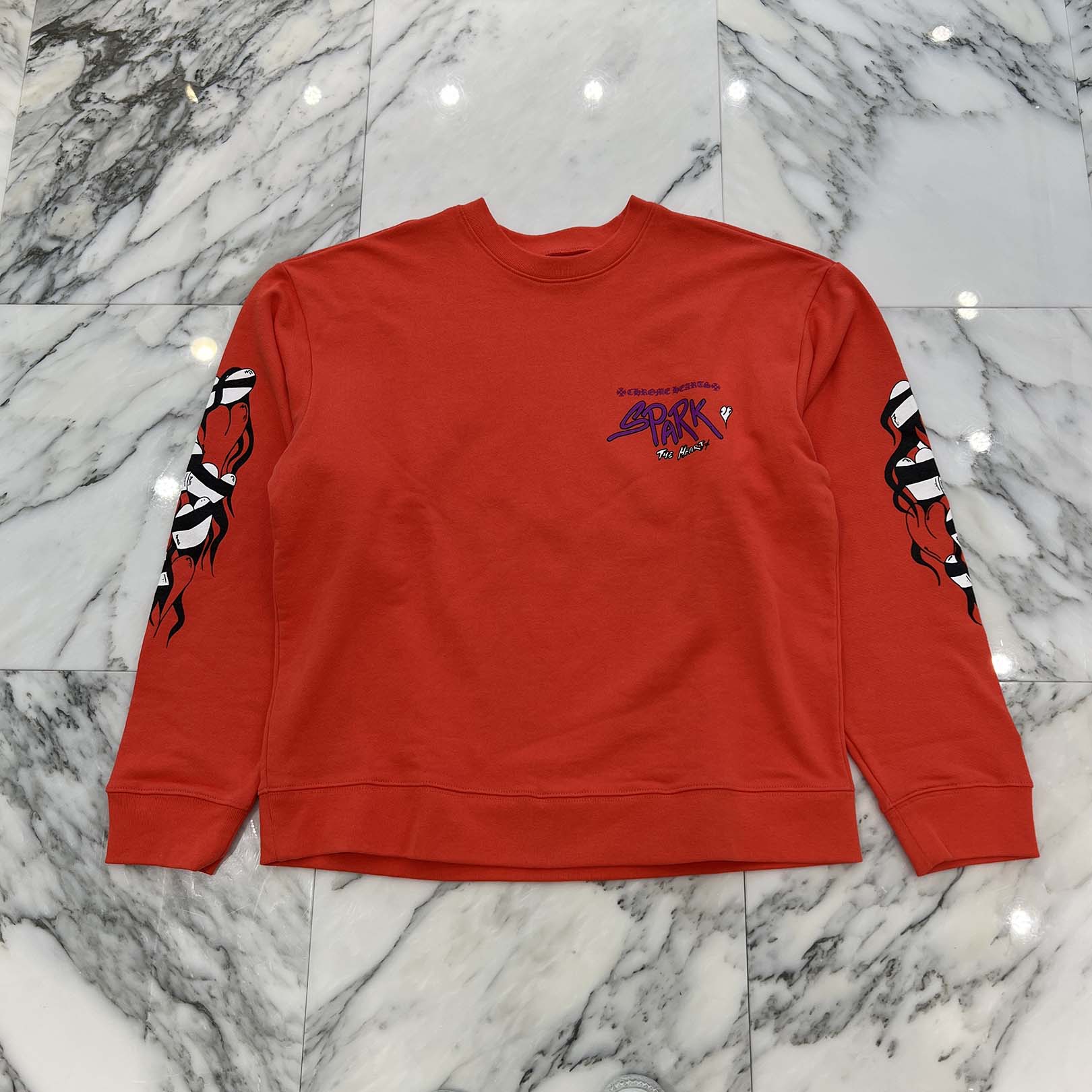 CHROME HEARTS × MATTY BOY 2023SS Sadistic Lipstick Sweatshirt Size L クロムハーツ × マッティボーイ サディスティックリップスティック クルーネックスウェットシャツ サイズL