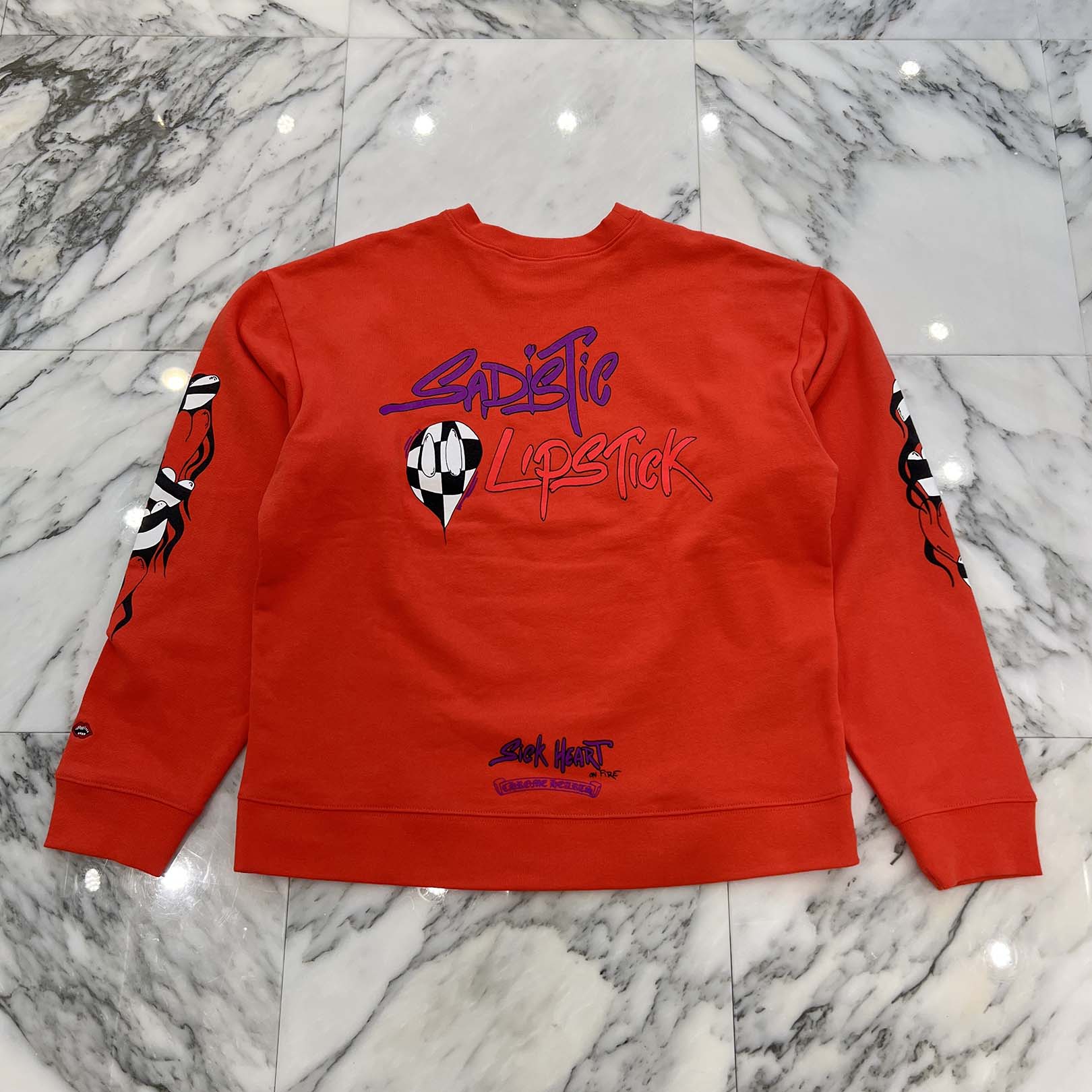 CHROME HEARTS × MATTY BOY 2023SS Sadistic Lipstick Sweatshirt Size L クロムハーツ × マッティボーイ サディスティックリップスティック クルーネックスウェットシャツ サイズL