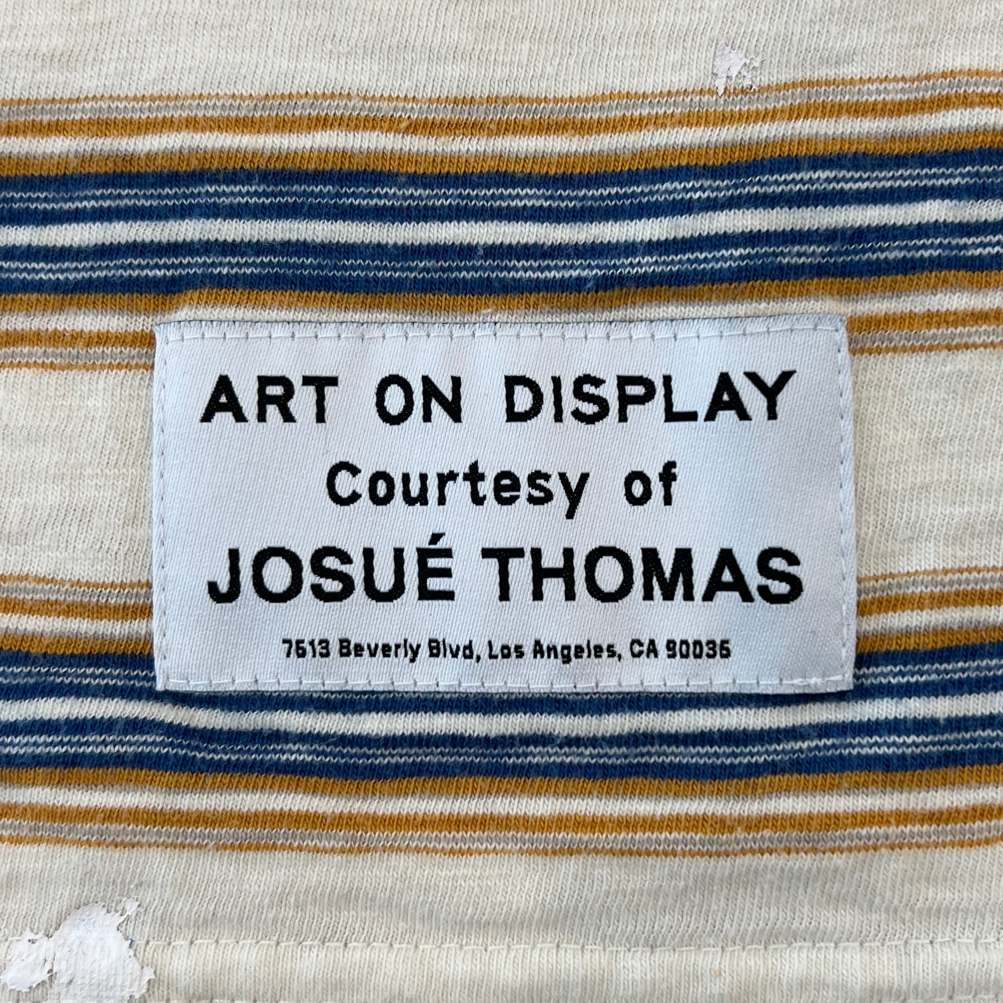 GALLERY DEPT. × LANVIN 2022SS Painted Logo Embroidery Border RM-TSG009-J043-P22 Size XL ギャラリーデプト × ランバン ペイント加工 ロゴ刺繍ボーダー Tシャツ サイズXL