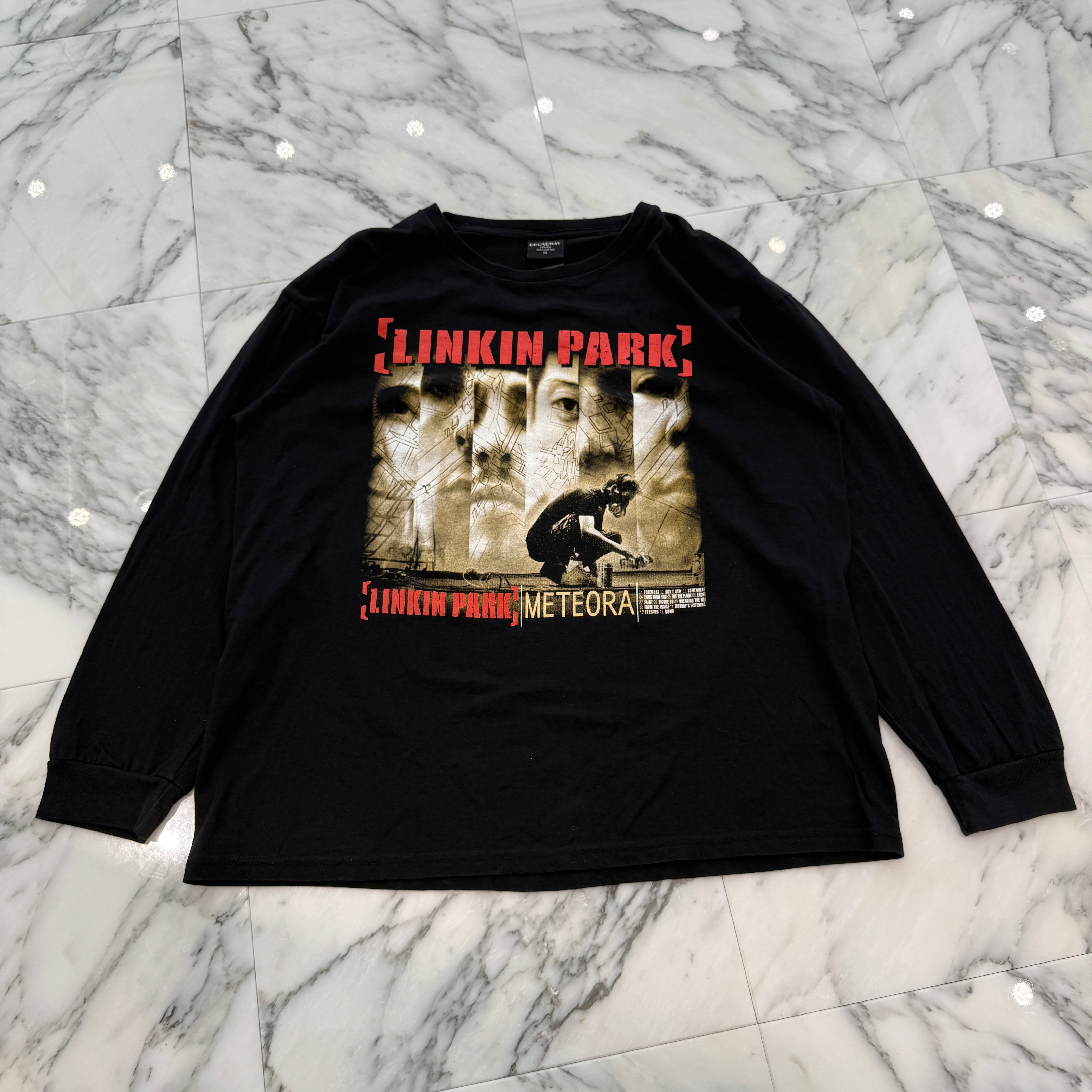Vintage 00's LINKIN PARK "METEORA" Album Cover 2003 Broadway L/S Tee Size XL 00's リンキンパーク "メテオラ" アルバムカバー 2003 ブロードウェイ社製 ロングスリーブ Tシャツ サイズXL