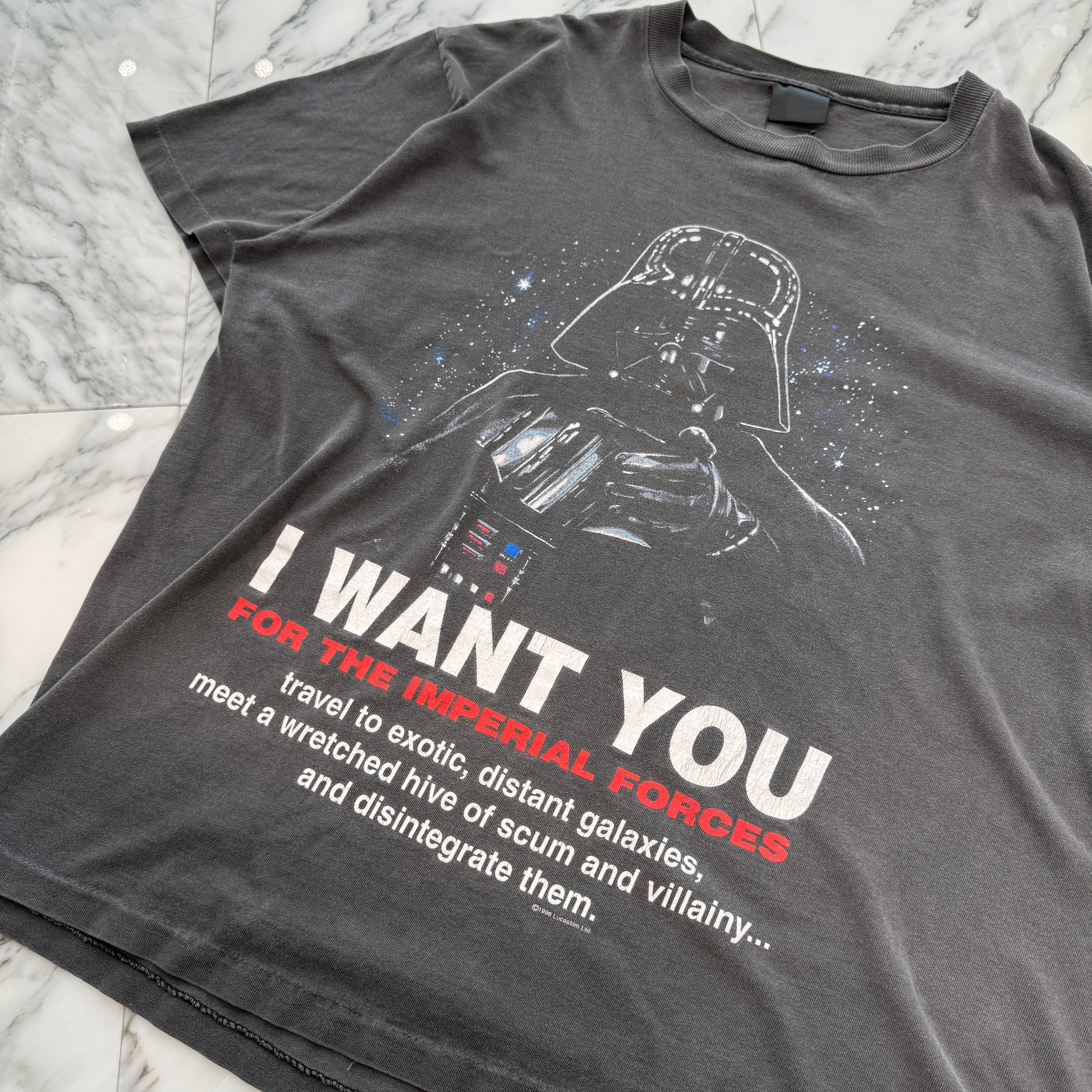 90s STARS WARS ダースベイダー Tシャツ I WANT YOU 希少 STAR WARS T