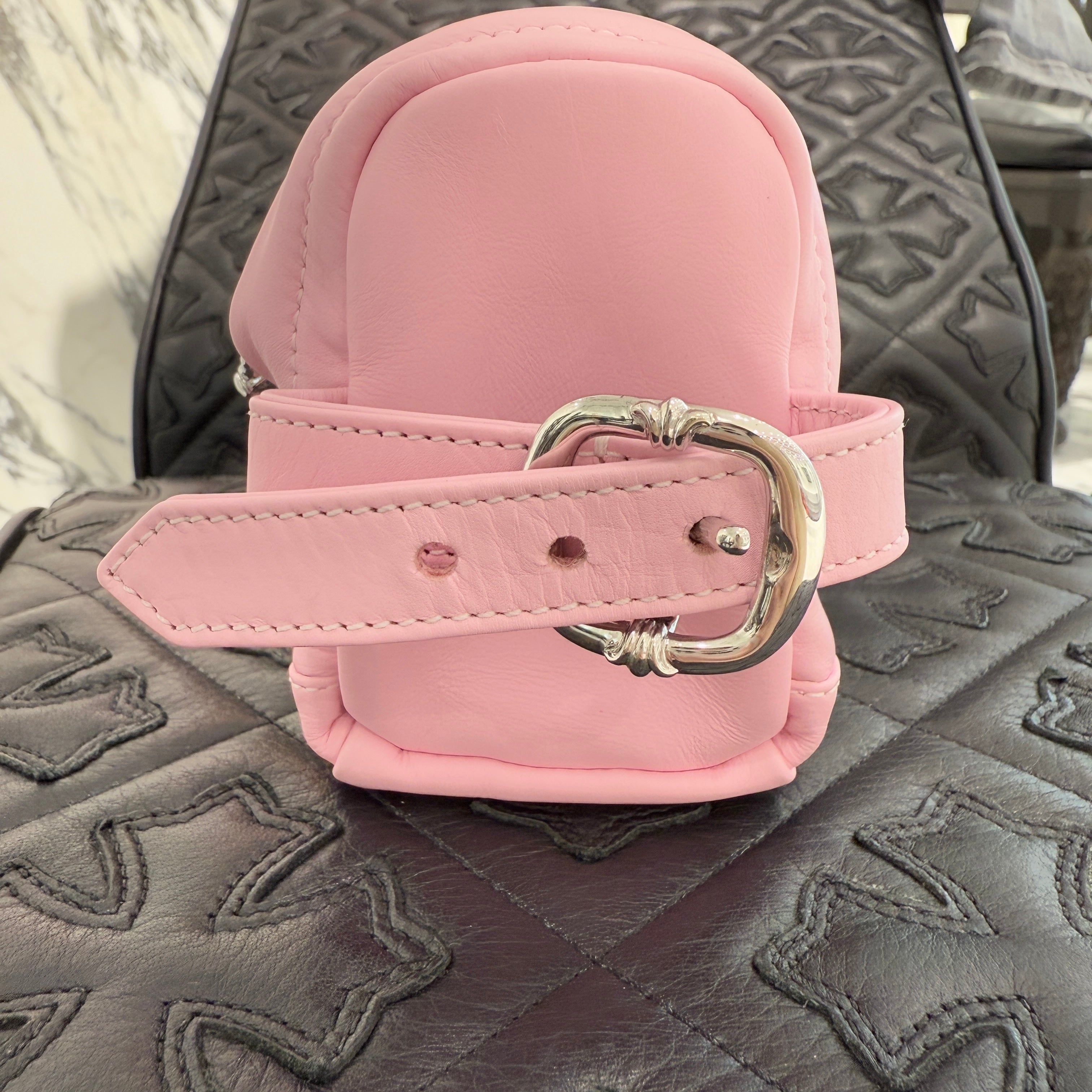 CHROME HEART Paris Exclusive Baby Pink Leather Wrist Bag クロムハーツ パリ限定 ベビーピンク レザー リストバッグ