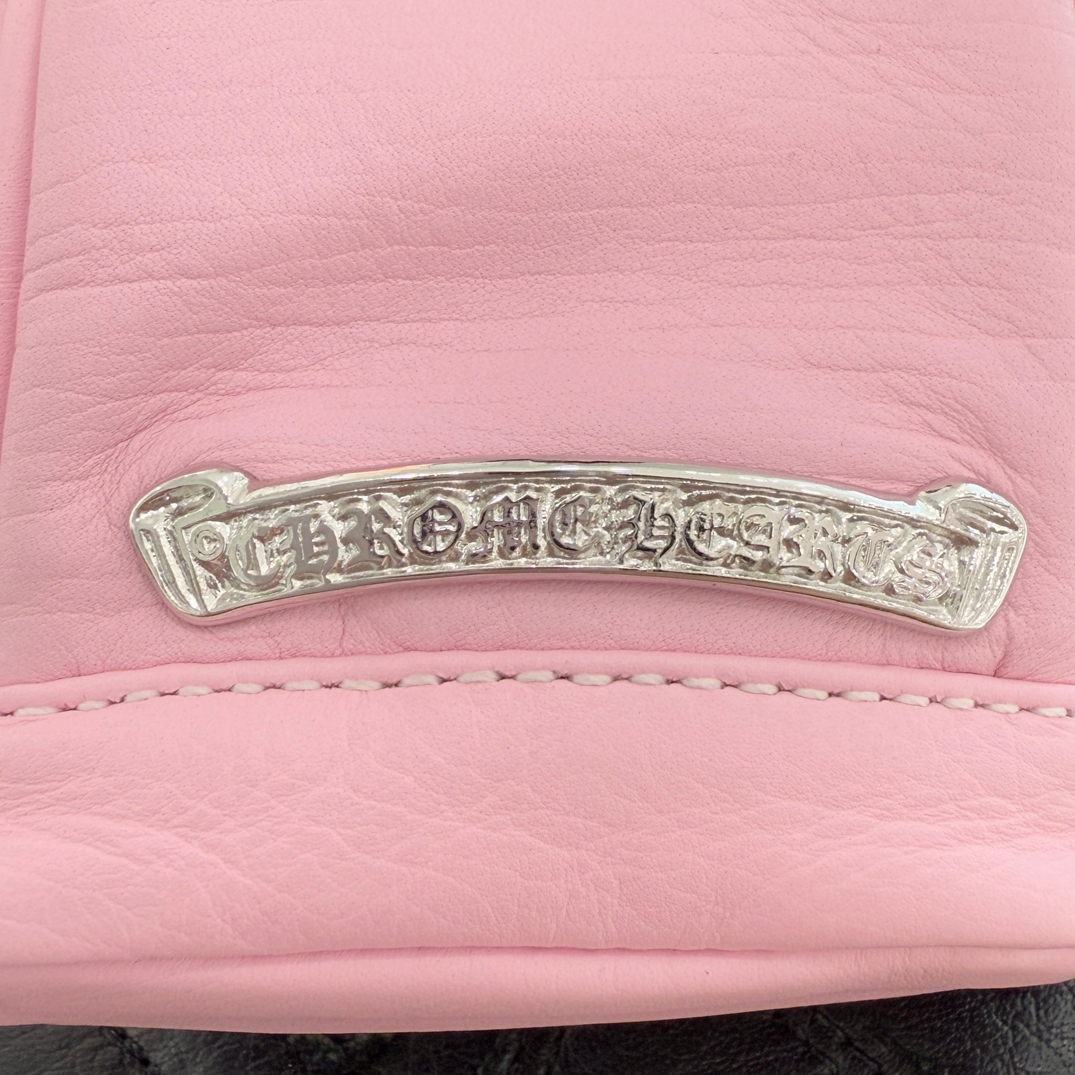 CHROME HEART Paris Exclusive Baby Pink Leather Wrist Bag クロムハーツ パリ限定 ベビーピンク レザー リストバッグ