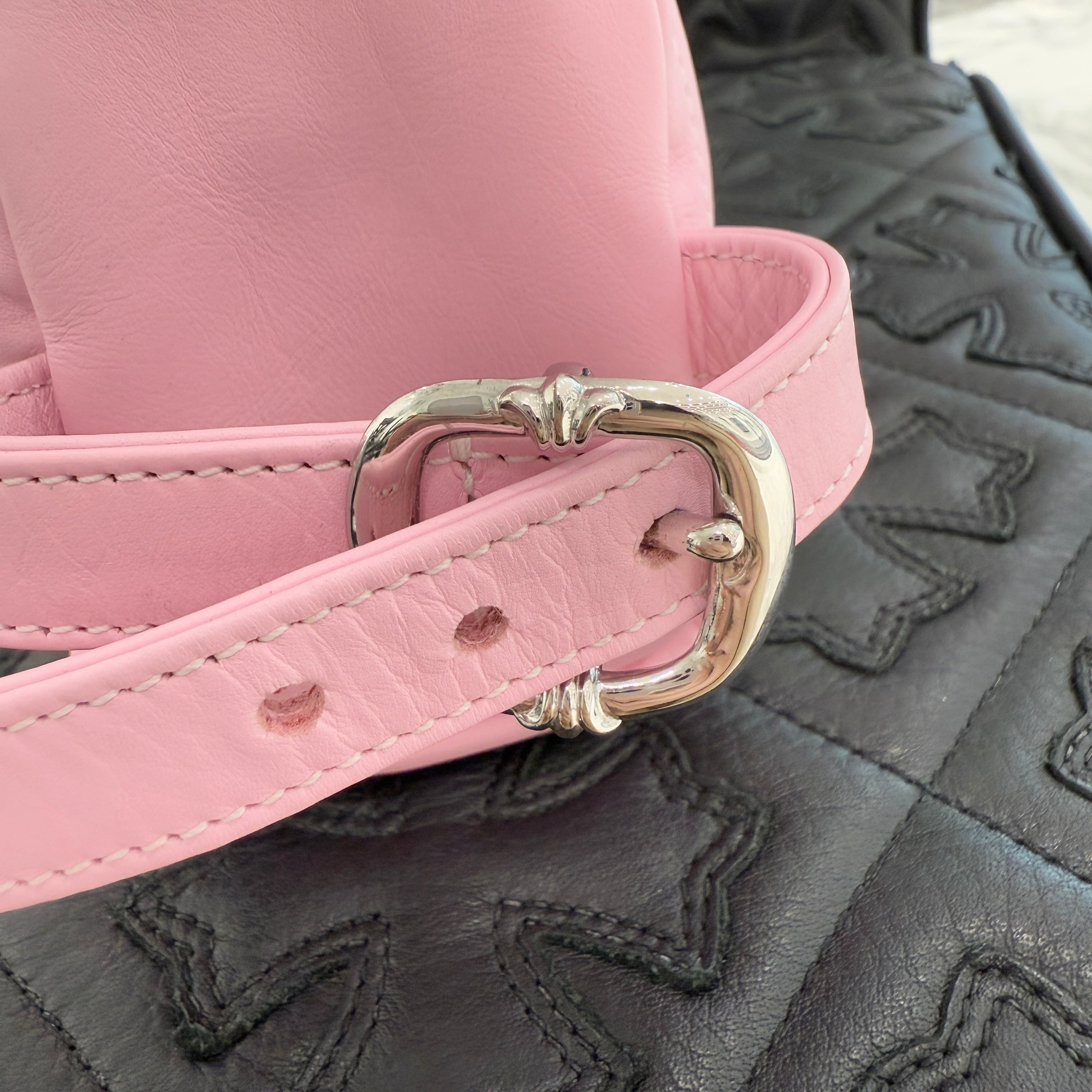 CHROME HEART Paris Exclusive Baby Pink Leather Wrist Bag クロムハーツ パリ限定 ベビーピンク レザー リストバッグ