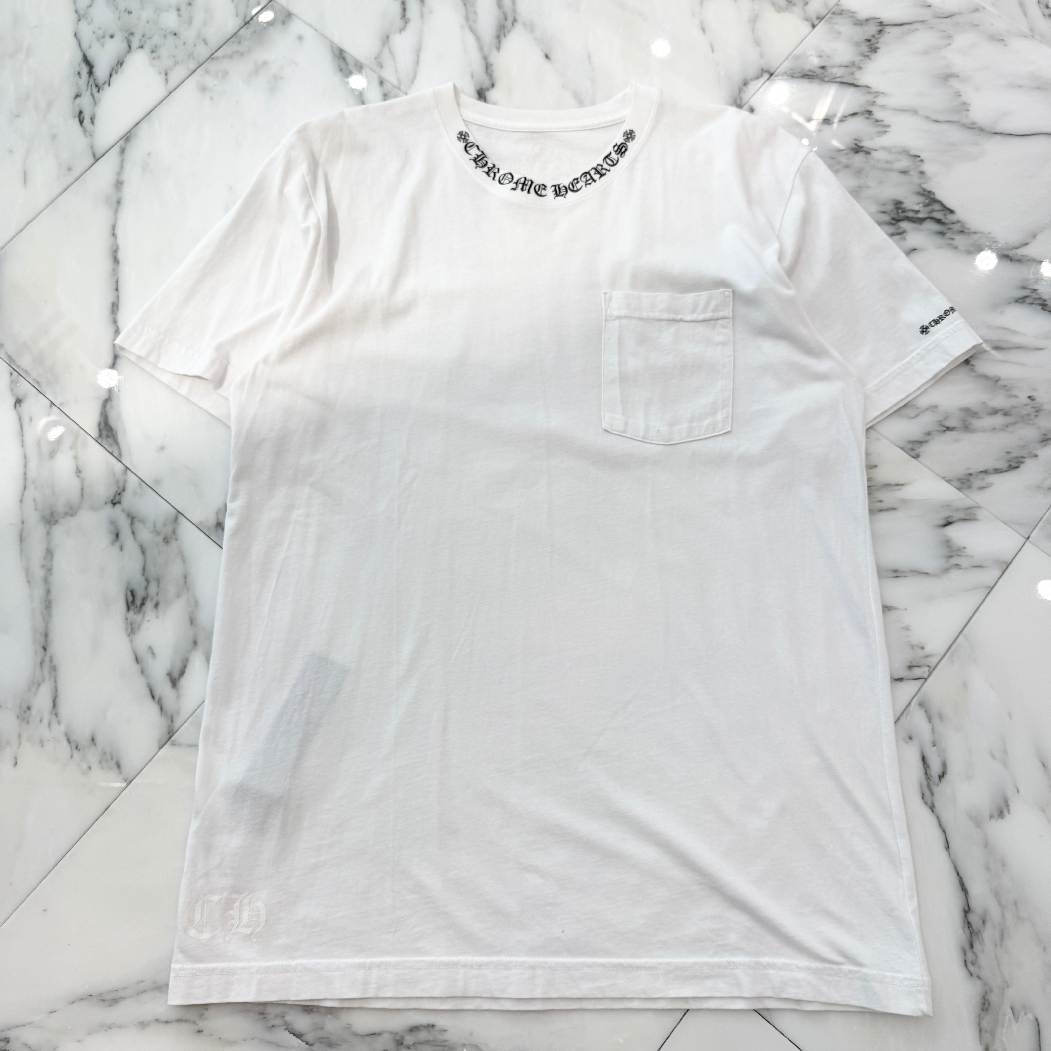 CHROME HEARTS Neck Logo Tee Size L クロムハーツ ネックロゴ Tシャツ サイズL