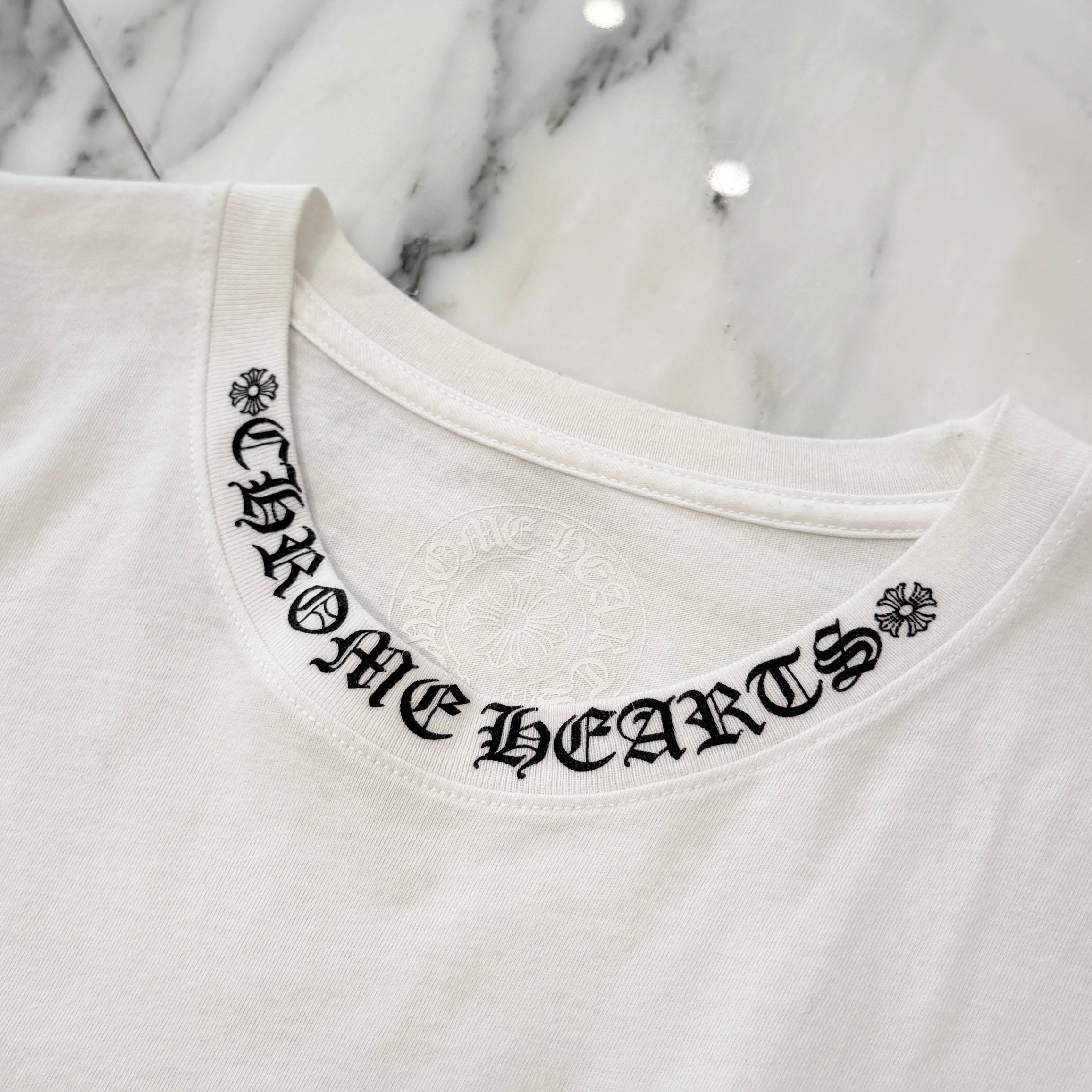 CHROME HEARTS Neck Logo Tee Size L クロムハーツ ネックロゴ Tシャツ サイズL