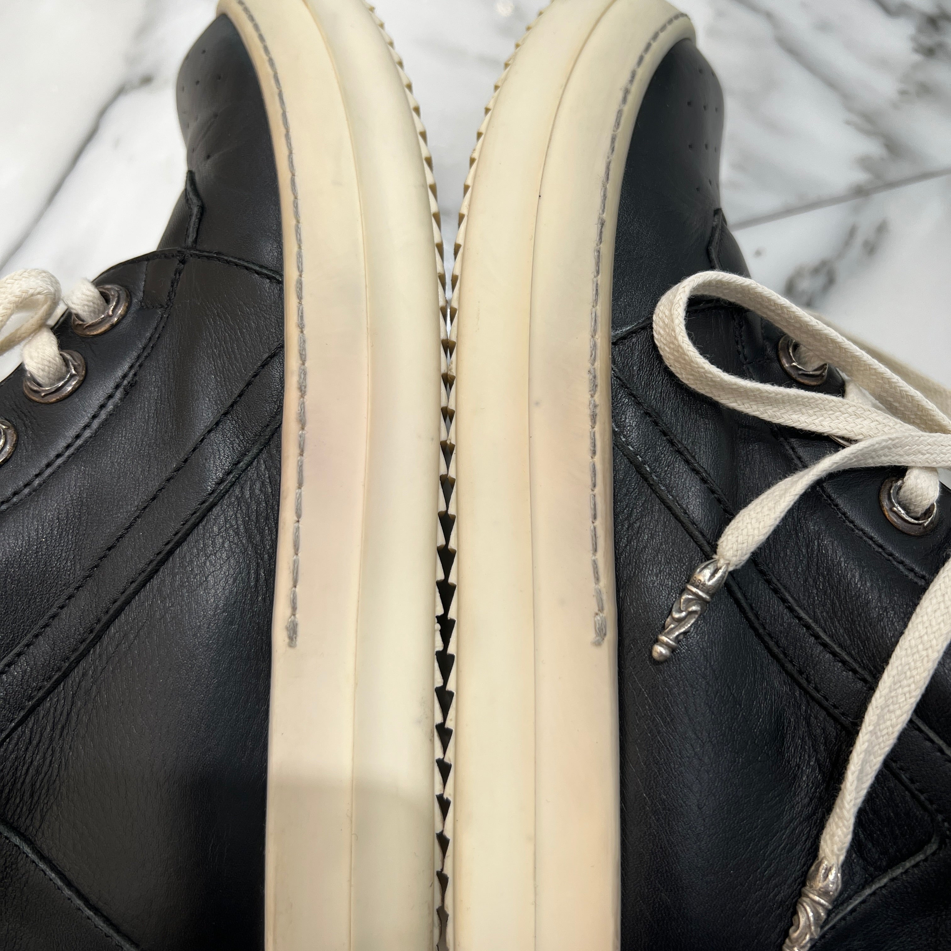 CHROME HEARTS × Rick Owens Geobasket Leather Sneakers Size 36 クロムハーツ×リックオーエンス ジオバスケット レザースニーカー サイズ36