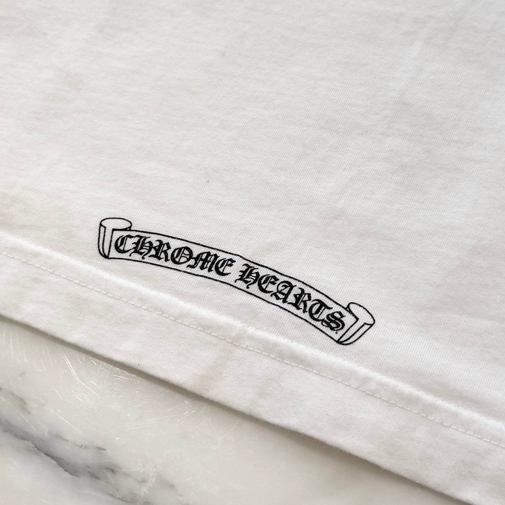 CHROME HEARTS Neck Logo Tee Size L クロムハーツ ネックロゴ Tシャツ サイズL