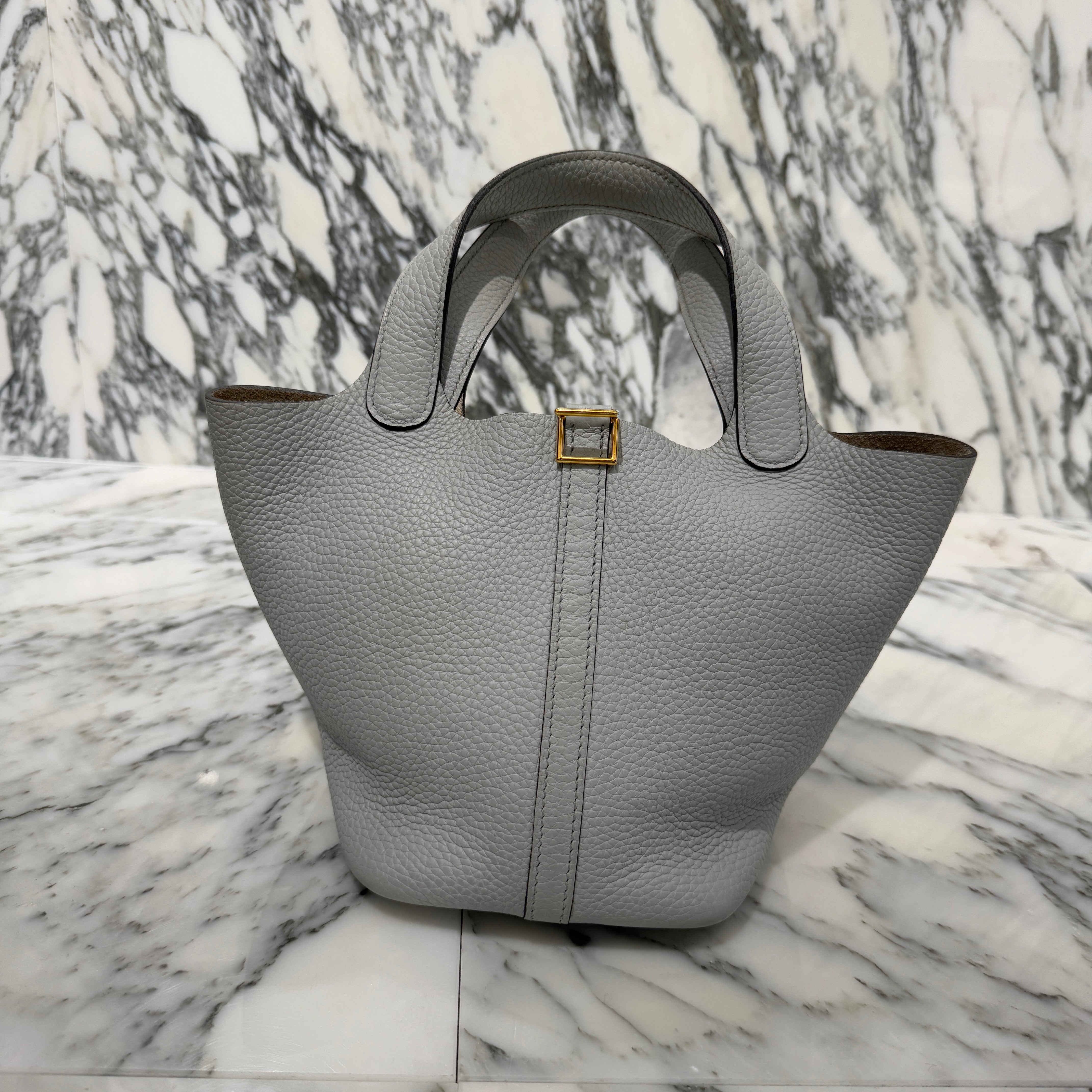 HERMES Picotin Lock PM "Gris Meyer" V刻印 エルメス ピコタンロック PM グリメイヤー ハンドバッグ V刻印