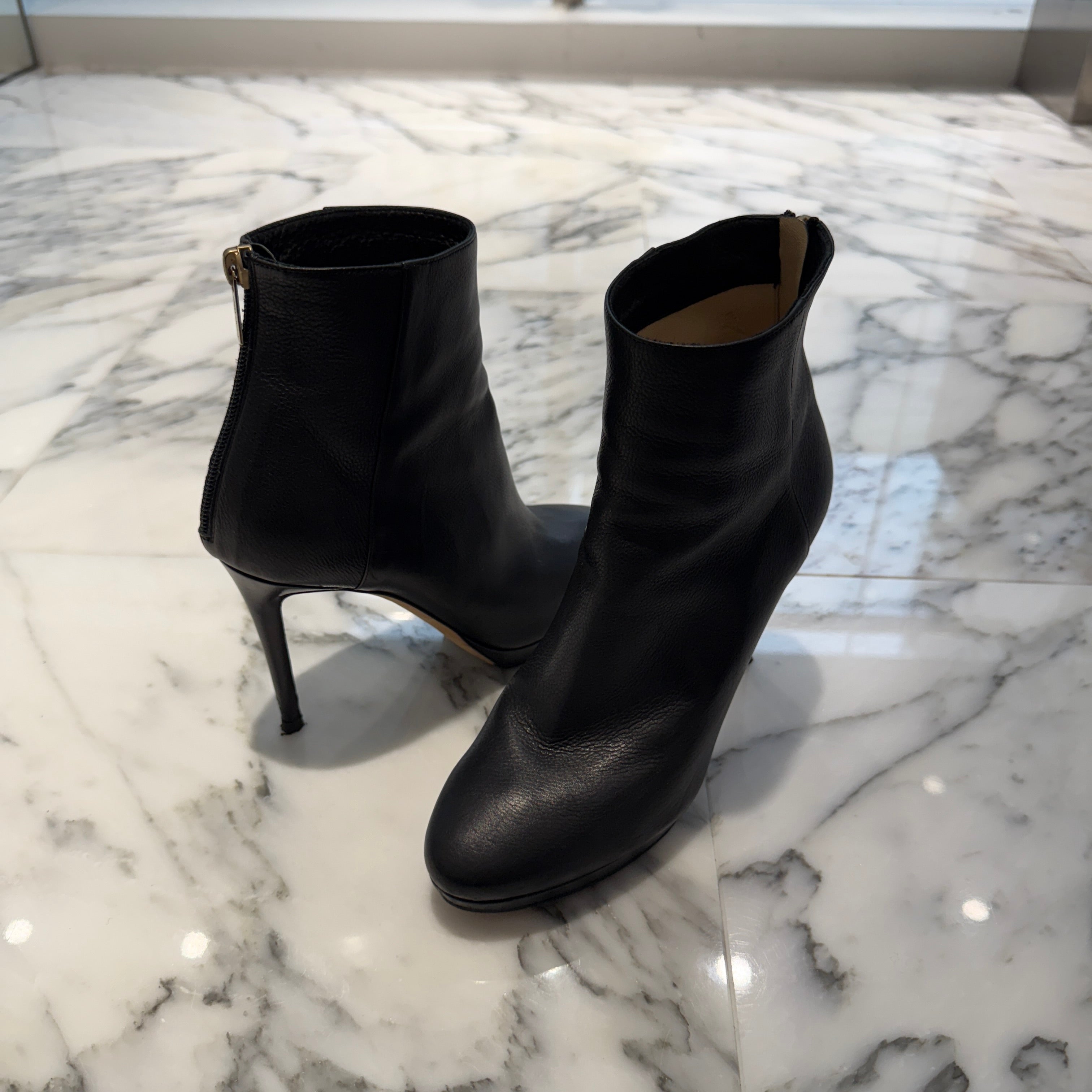 JIMMY CHOO Leather Short Boots size 37 1/2 ジミーチュウ レザーショートブーツ サイズ37 1/2