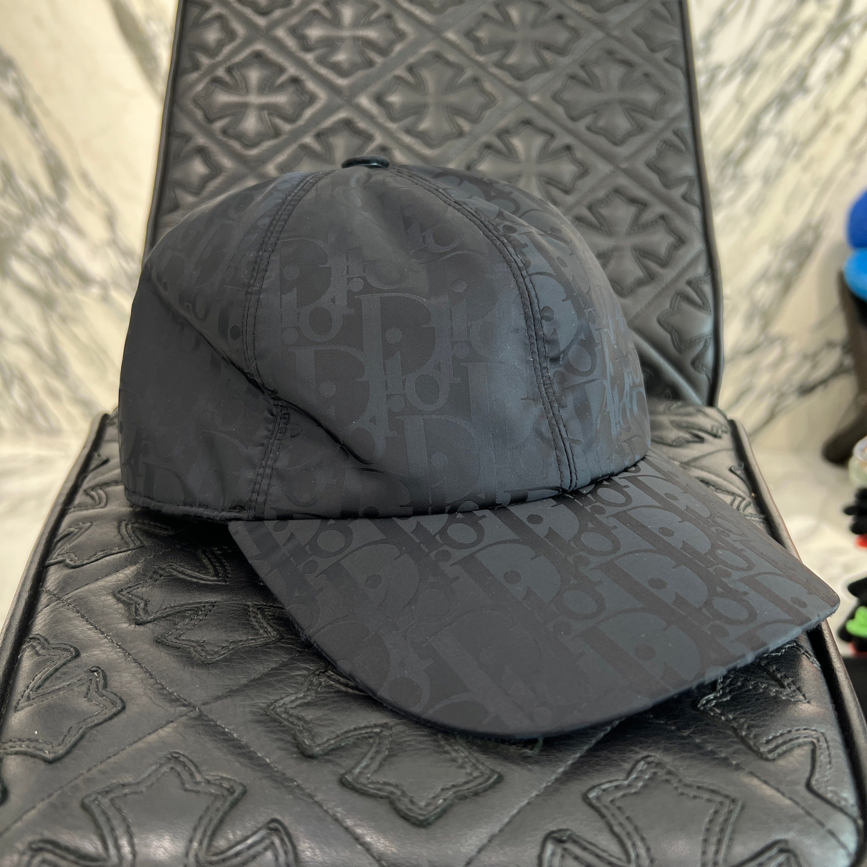 DIOR Oblique Nylon Baseball Cap 4SBM11HATB Size T4 ディオール