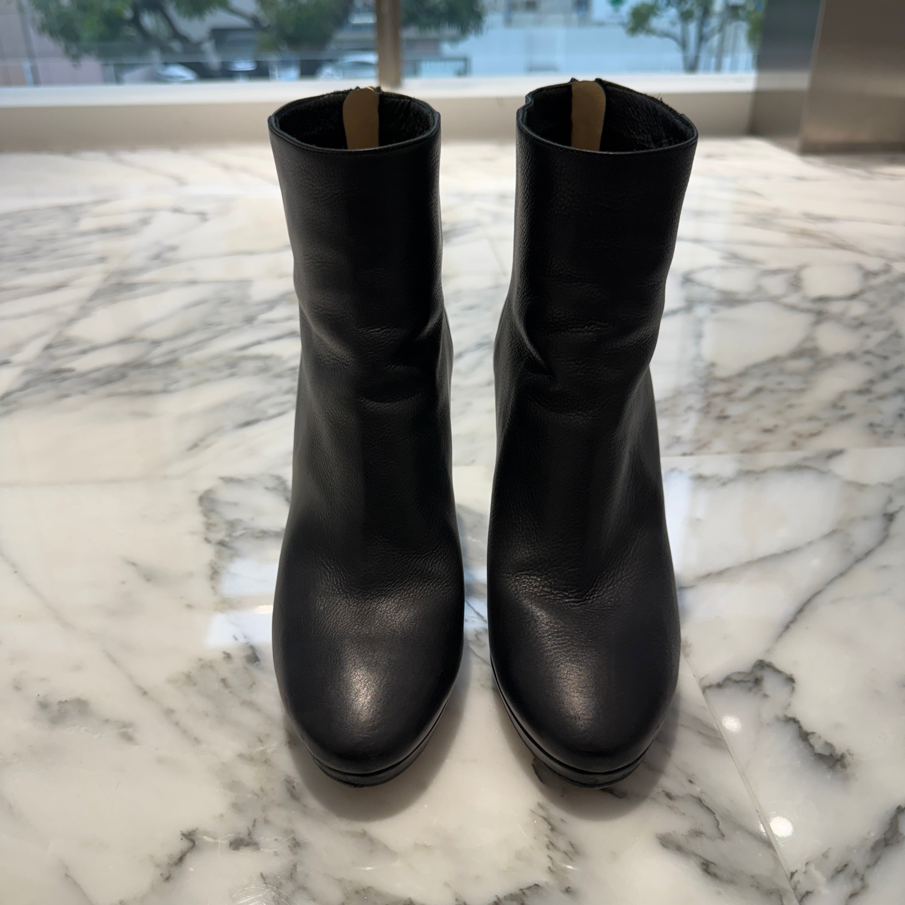 JIMMY CHOO Leather Short Boots size 37 1/2 ジミーチュウ レザーショートブーツ サイズ37 1/2