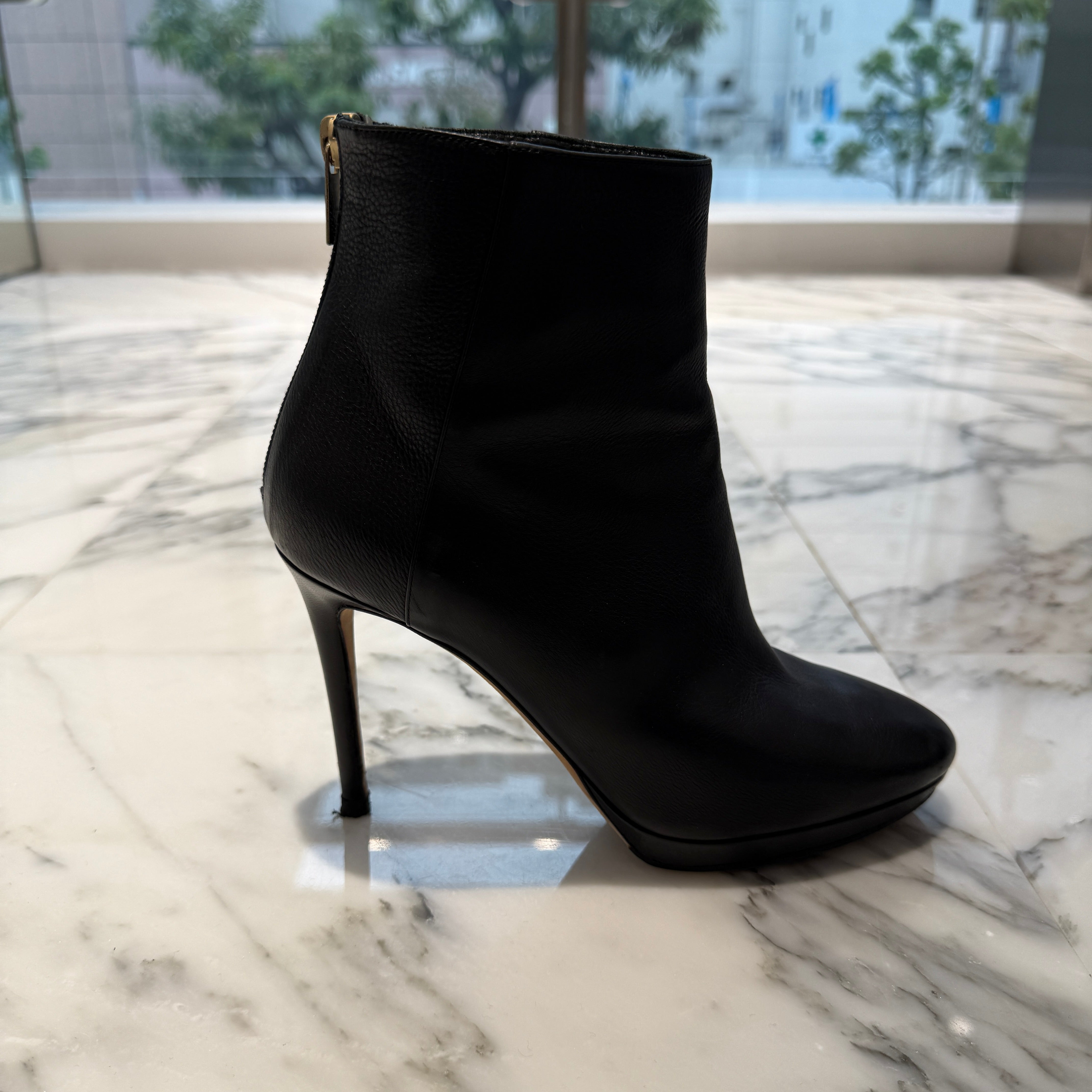 JIMMY CHOO Leather Short Boots size 37 1/2 ジミーチュウ レザーショートブーツ サイズ37 1/2