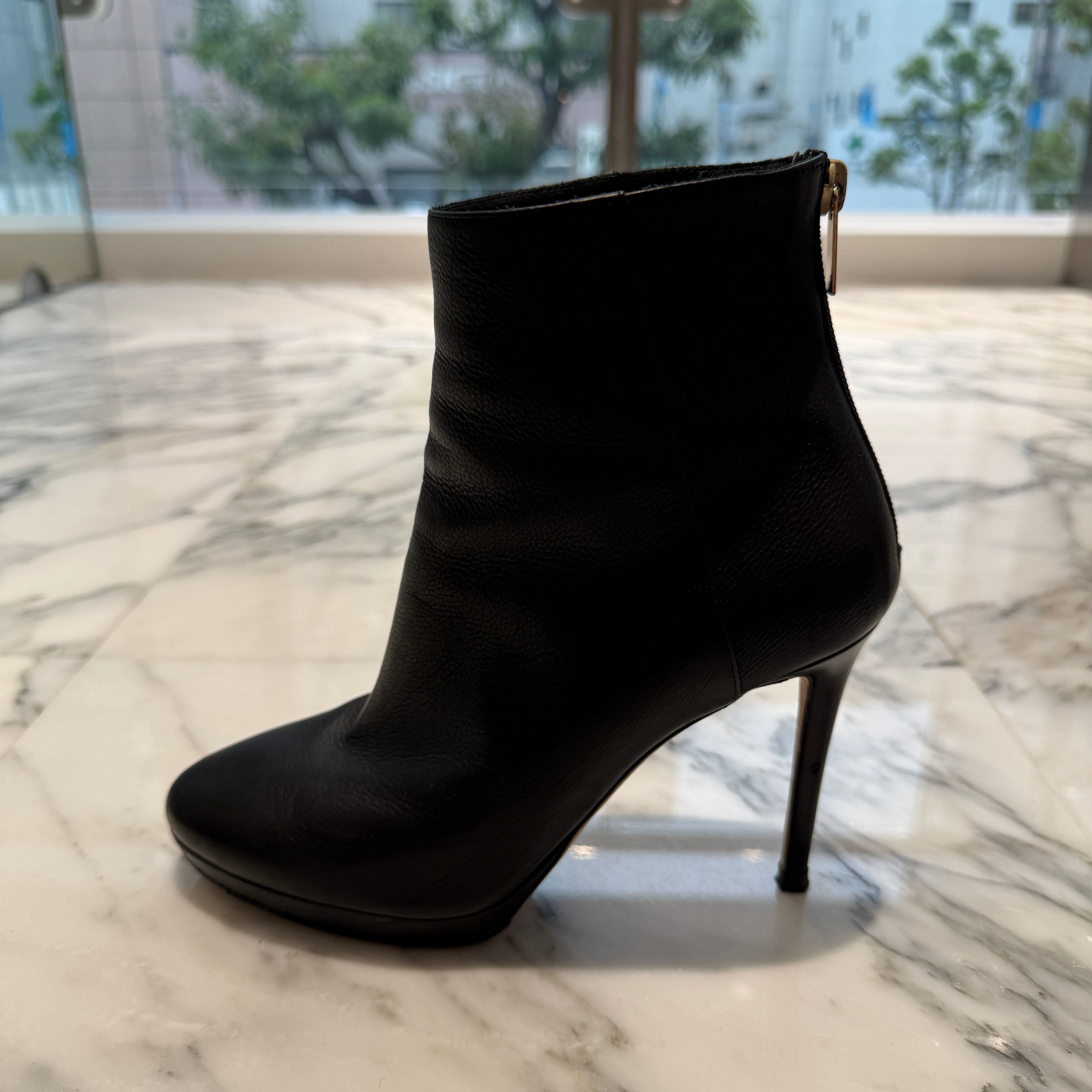 JIMMY CHOO Leather Short Boots size 37 1/2 ジミーチュウ レザーショートブーツ サイズ37 1/2