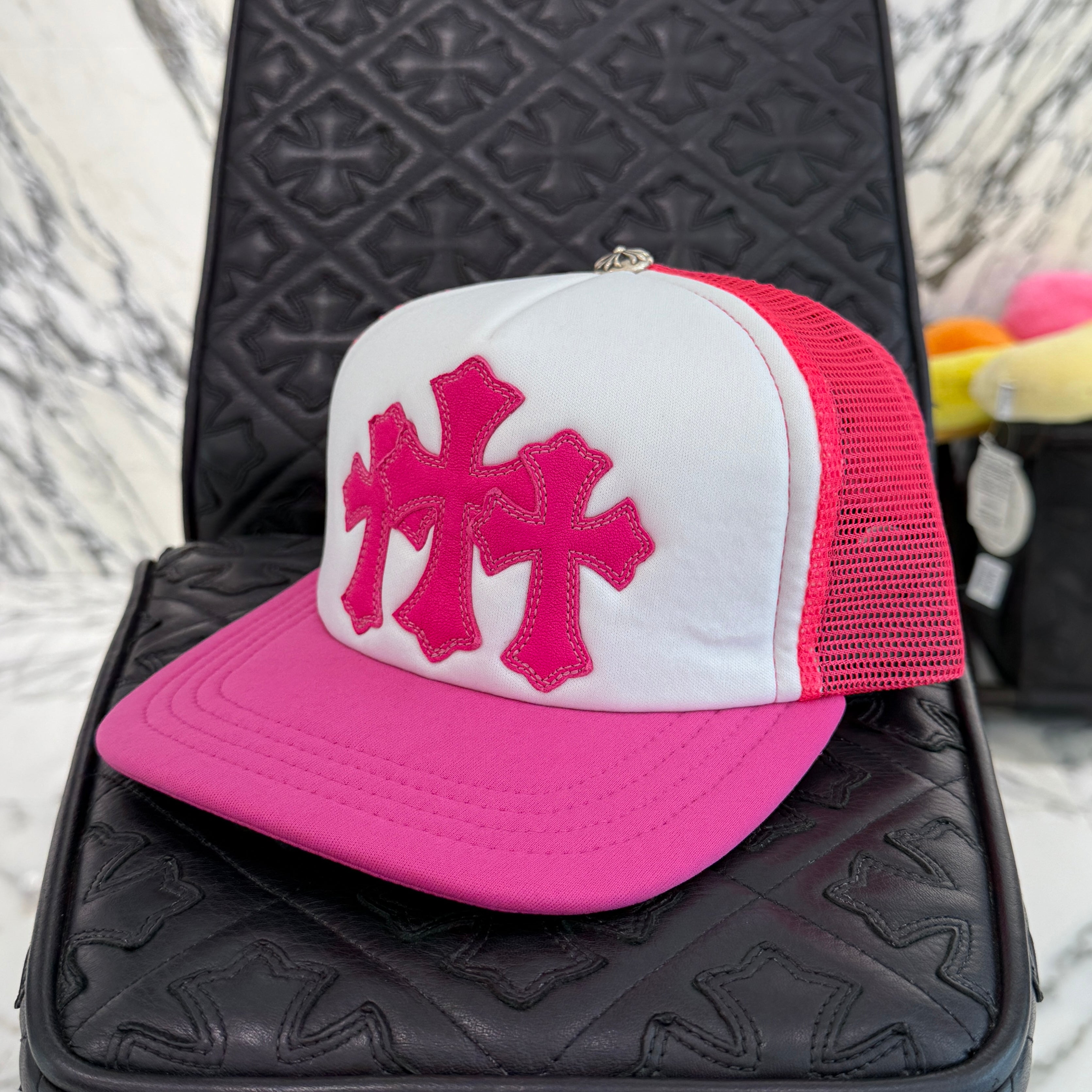 CHROME HEARTS Triple Cross Patch Trucker Cap ONE SIZE(53-60) クロムハーツ トリプルクロスパッチトラッカーキャップ サイズONE SIZE(53-60)